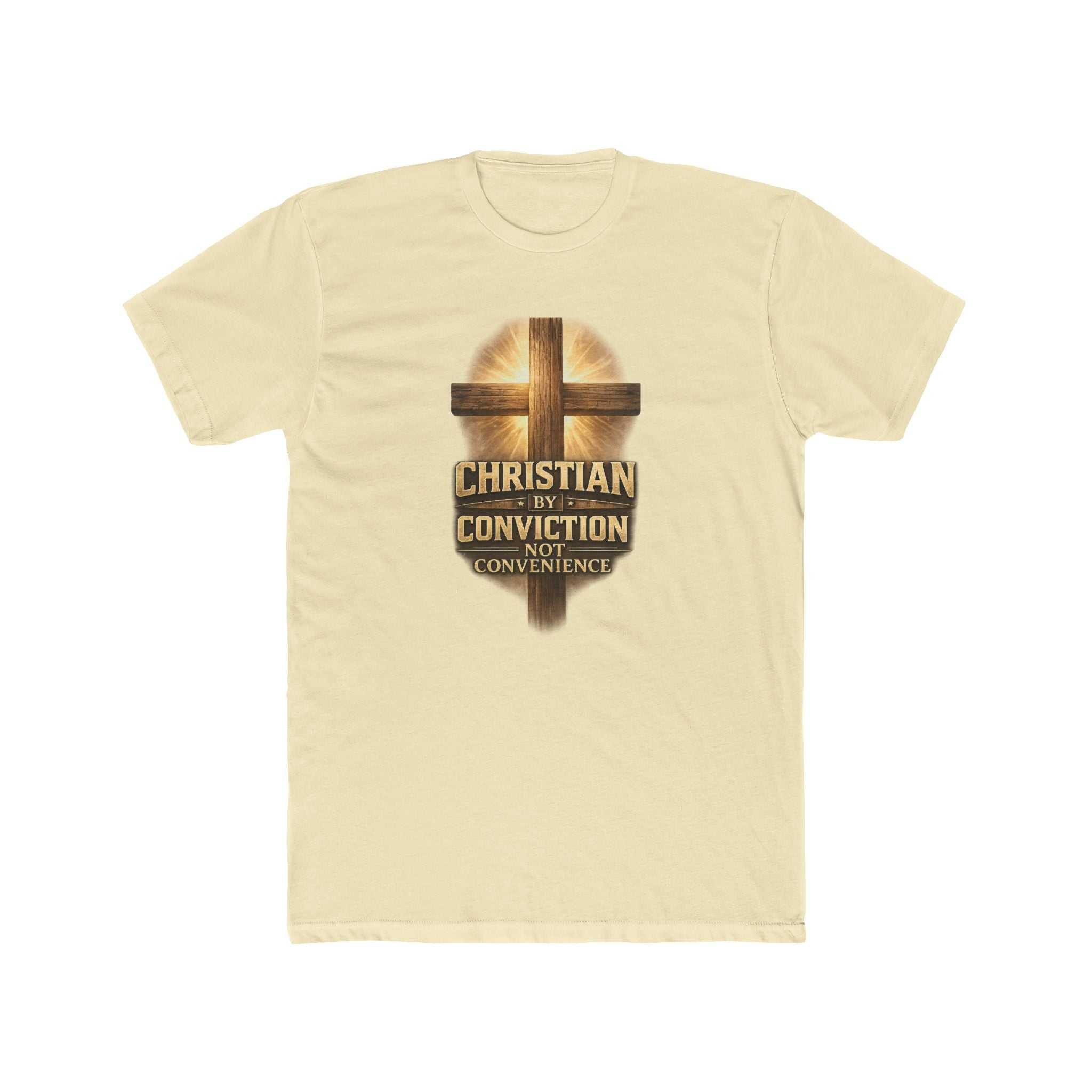 Christian by Conviction Not Convenience T-Shirt – Bold Faith Cross Design - PatriotDepot.com