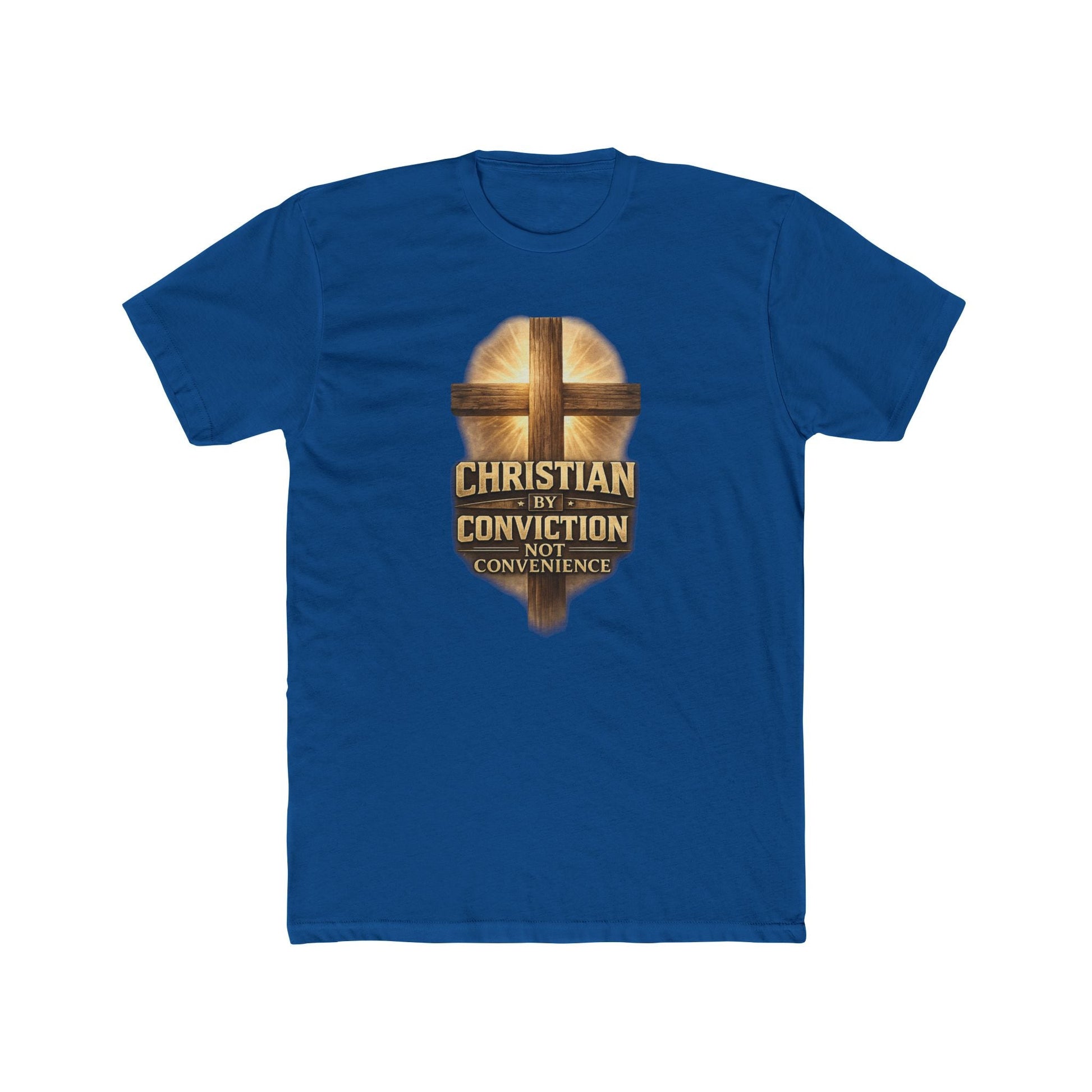 Christian by Conviction Not Convenience T-Shirt – Bold Faith Cross Design - PatriotDepot.com