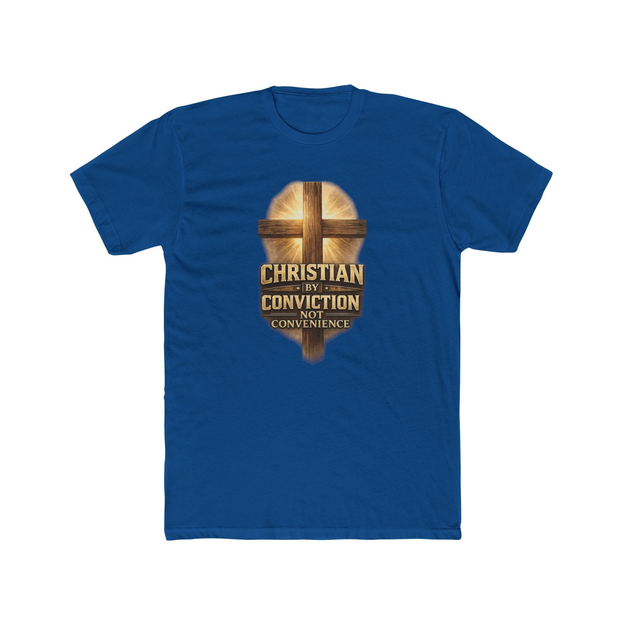 Christian by Conviction Not Convenience T-Shirt – Bold Faith Cross Design - PatriotDepot.com