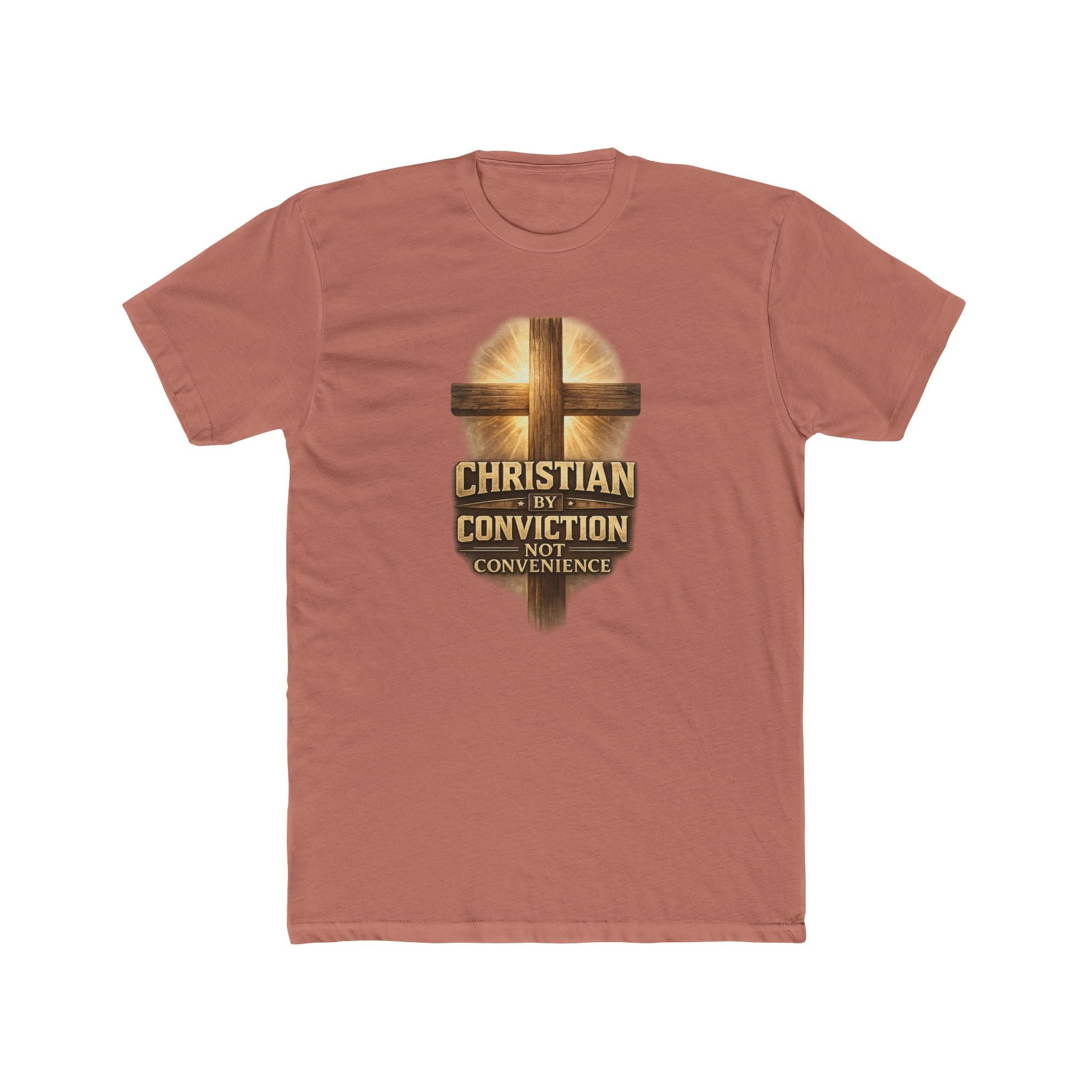 Christian by Conviction Not Convenience T-Shirt – Bold Faith Cross Design - PatriotDepot.com
