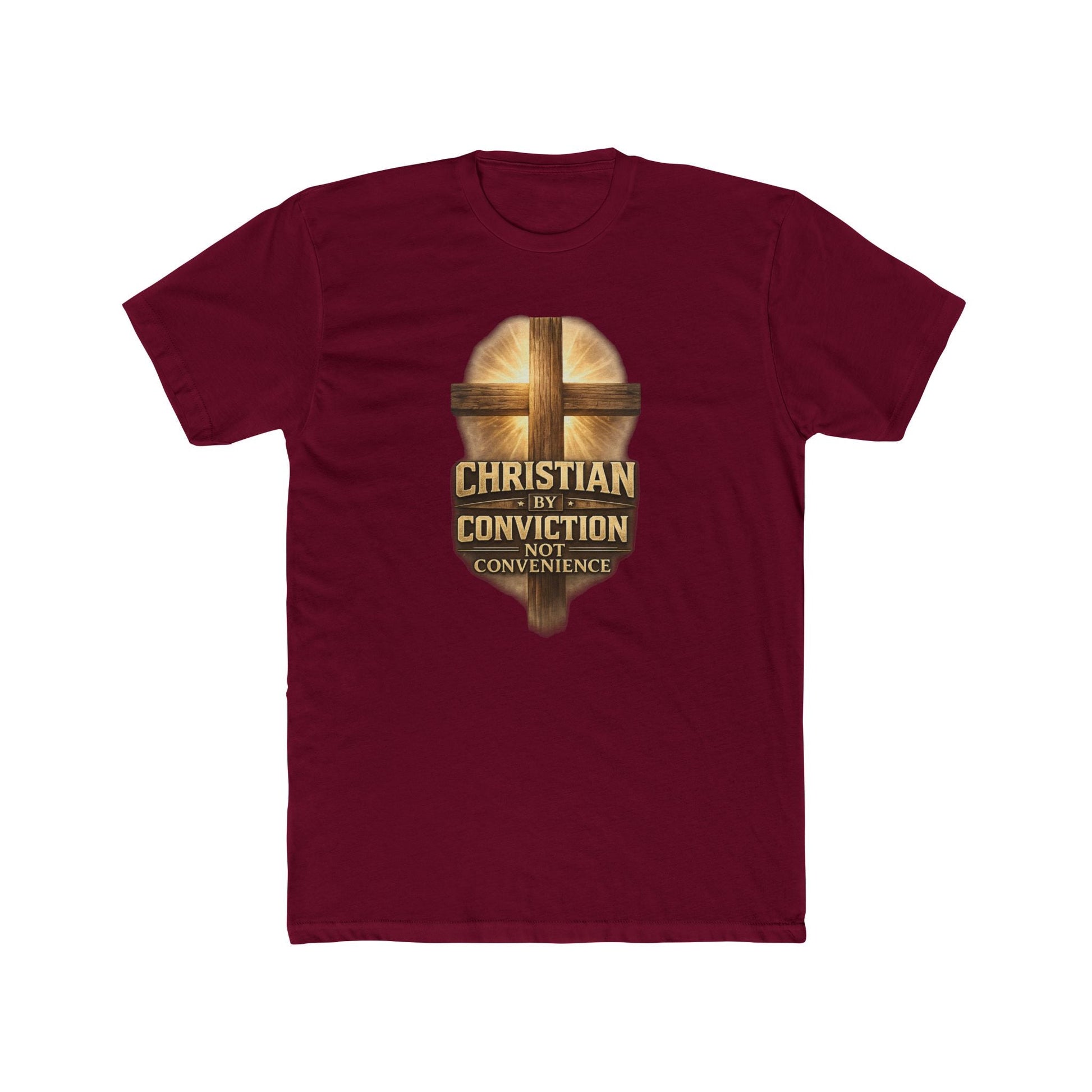 Christian by Conviction Not Convenience T-Shirt – Bold Faith Cross Design - PatriotDepot.com