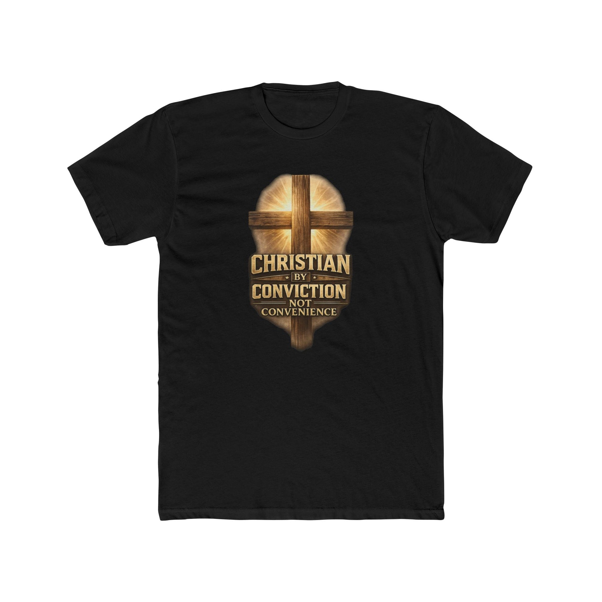Christian by Conviction Not Convenience T-Shirt – Bold Faith Cross Design - PatriotDepot.com