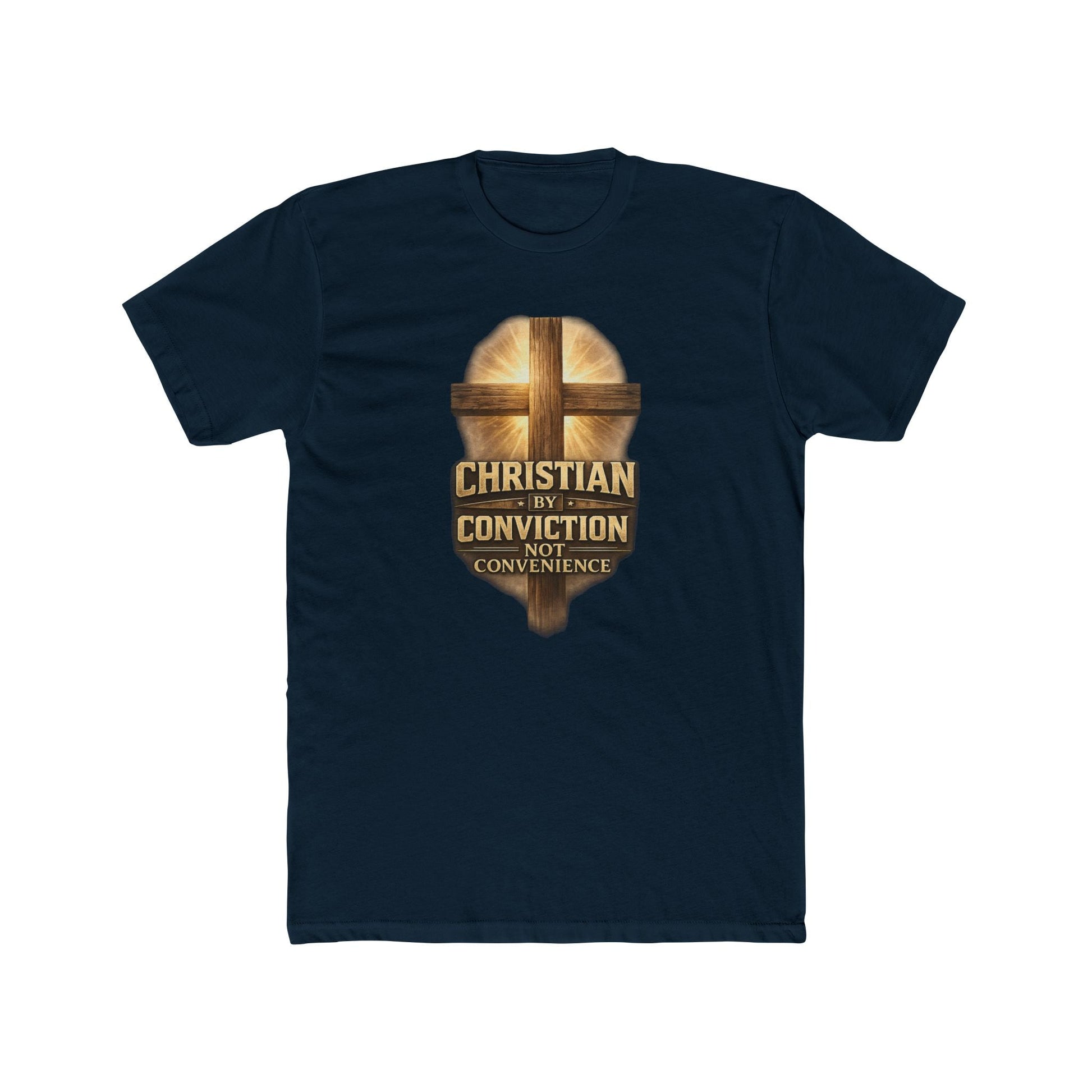 Christian by Conviction Not Convenience T-Shirt – Bold Faith Cross Design - PatriotDepot.com