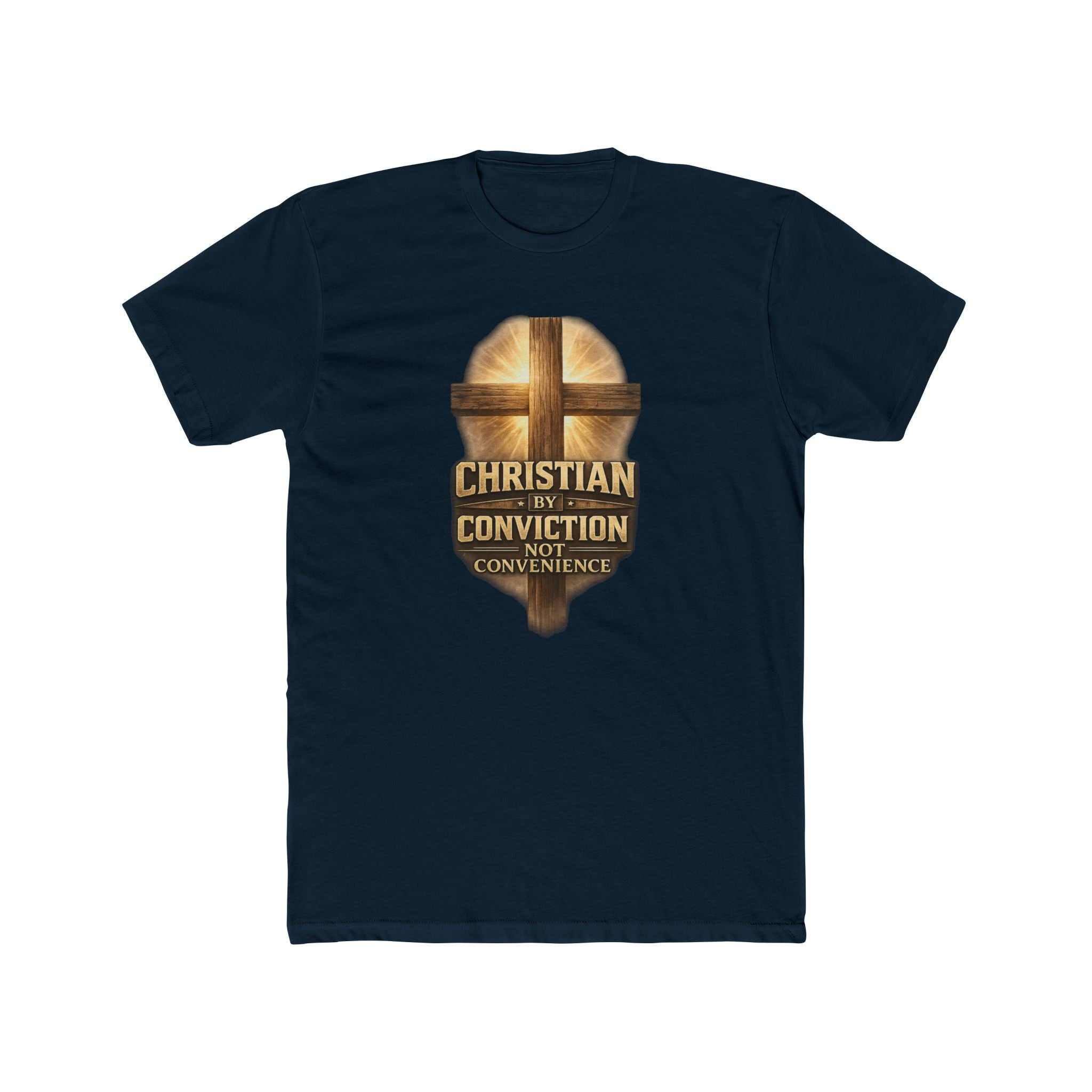 Christian by Conviction Not Convenience T-Shirt – Bold Faith Cross Design - PatriotDepot.com