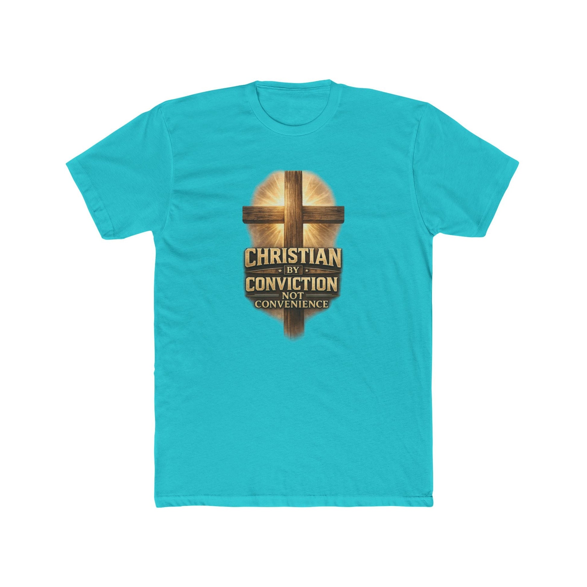 Christian by Conviction Not Convenience T-Shirt – Bold Faith Cross Design - PatriotDepot.com