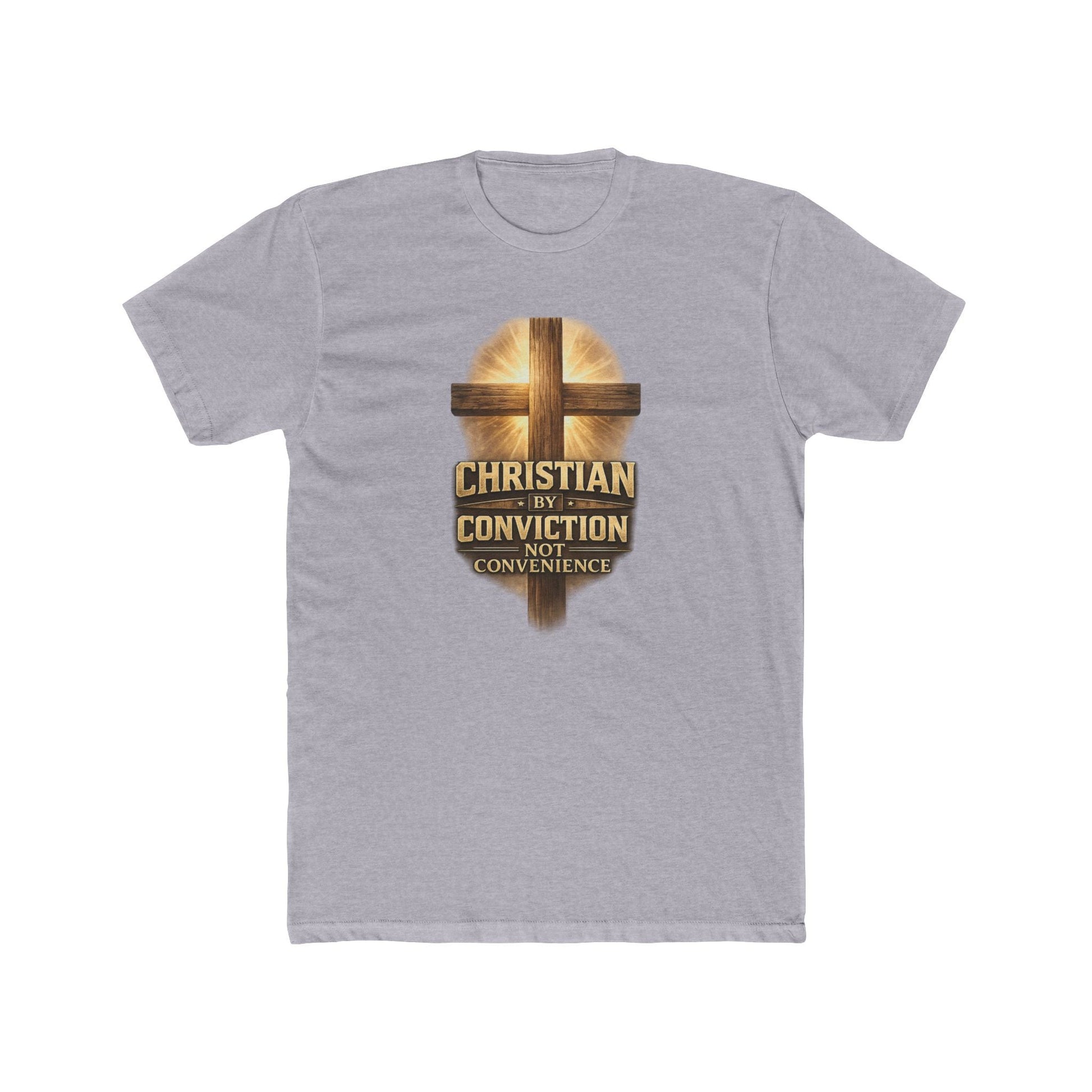 Christian by Conviction Not Convenience T-Shirt – Bold Faith Cross Design - PatriotDepot.com