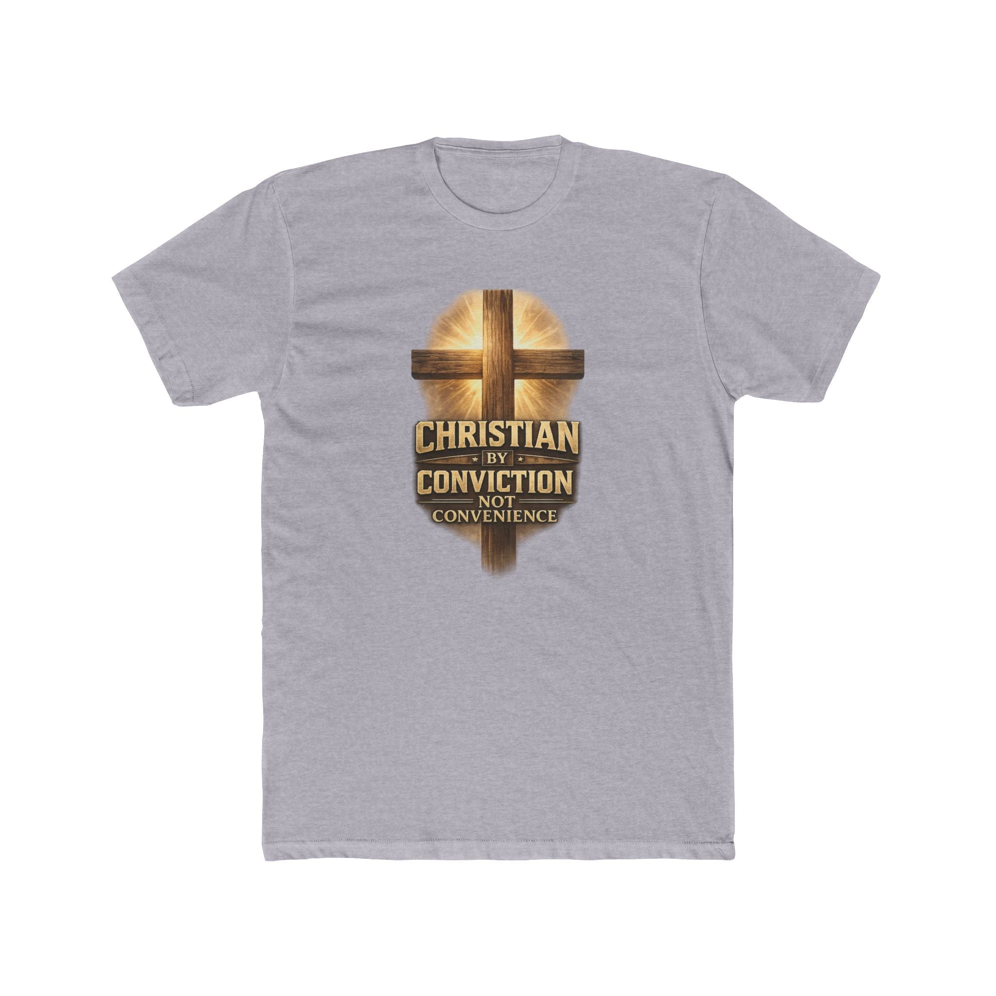 Christian by Conviction Not Convenience T-Shirt – Bold Faith Cross Design - PatriotDepot.com