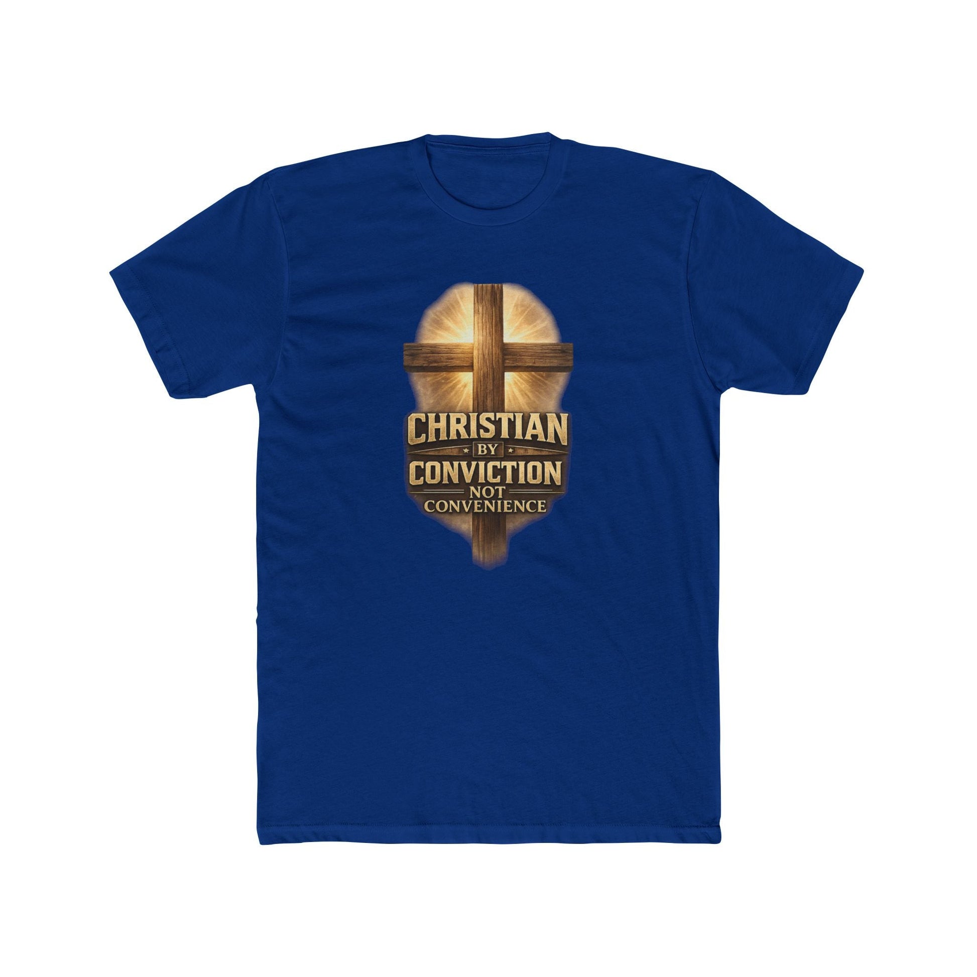 Christian by Conviction Not Convenience T-Shirt – Bold Faith Cross Design - PatriotDepot.com
