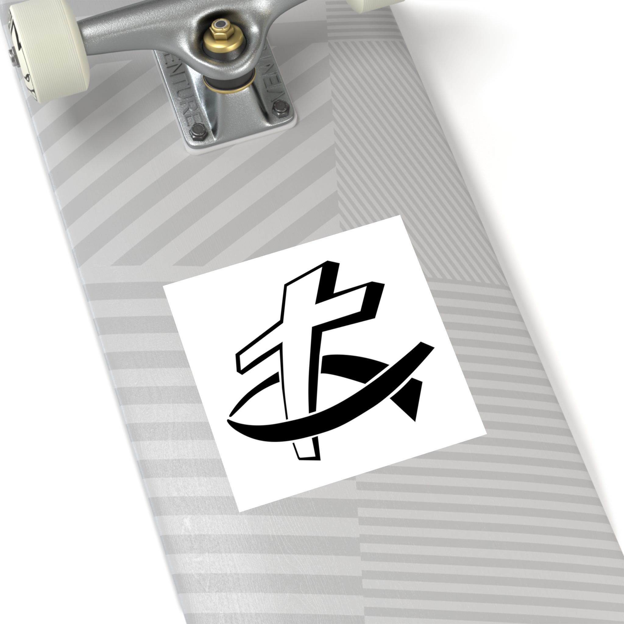 Christian Fish/Cross Sticker (Indoor\Outdoor) - PatriotDepot.com