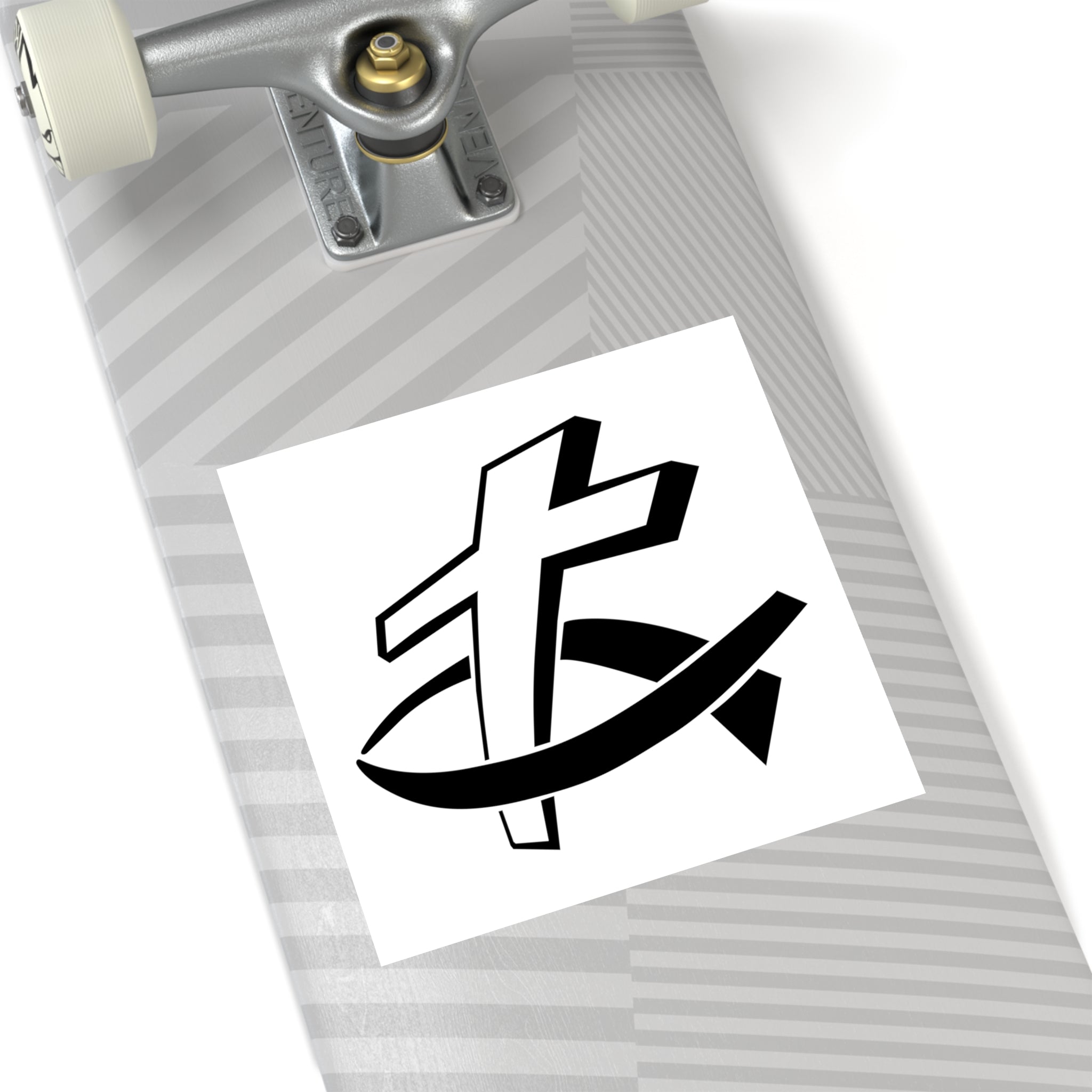 Christian Fish/Cross Sticker (Indoor\Outdoor) - PatriotDepot.com