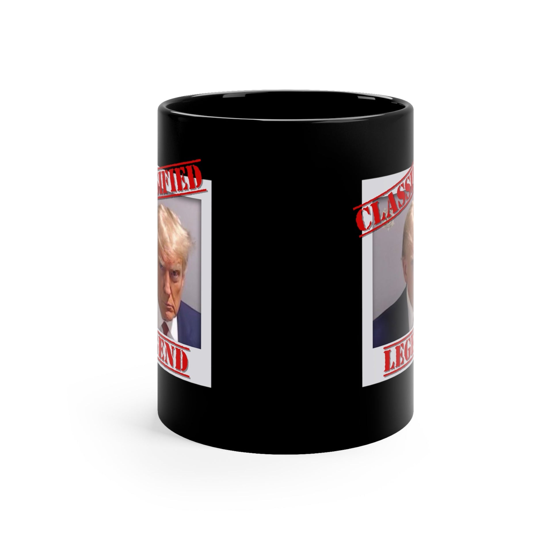 Classified Legend (Trump Mugshot) Mug - PatriotDepot.com