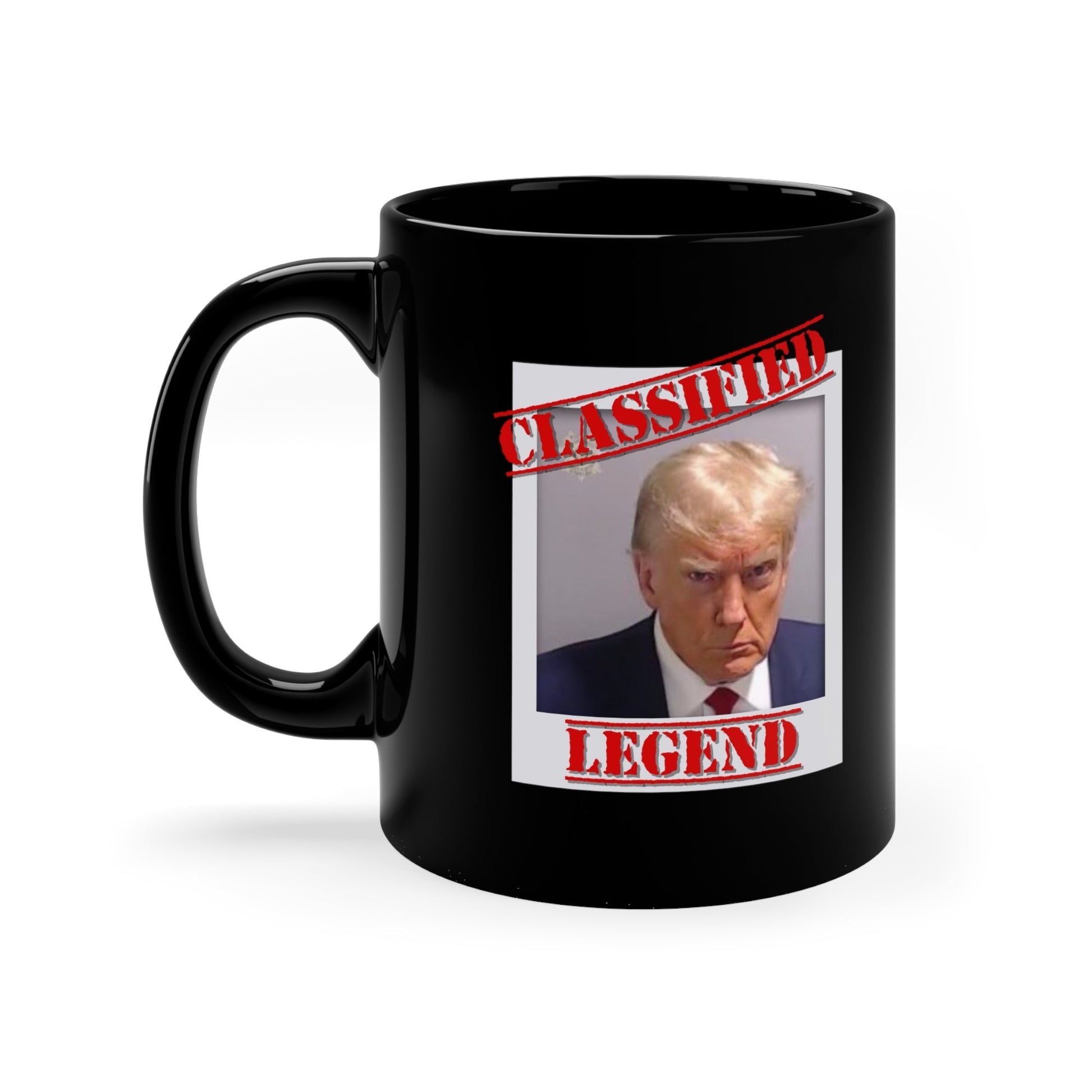 Classified Legend (Trump Mugshot) Mug - PatriotDepot.com