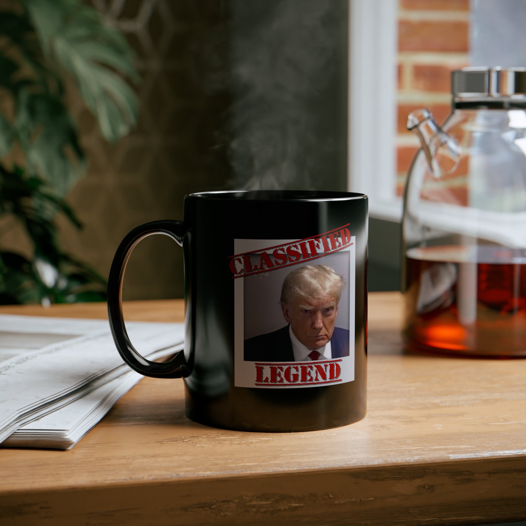 Classified Legend (Trump Mugshot) Mug - PatriotDepot.com