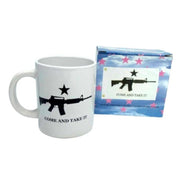 Come and Take It 12oz White Ceramic Mug with 12"x18" Flag - PatriotDepot.com