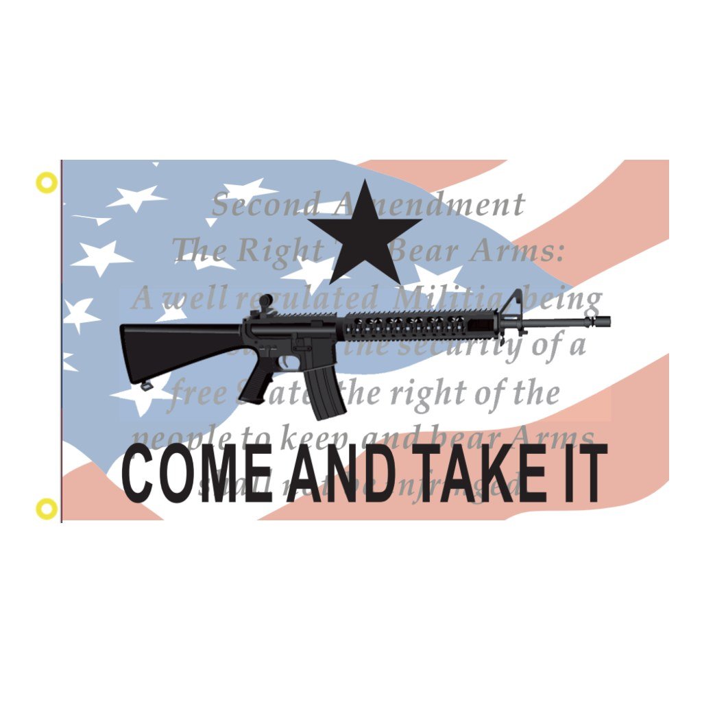 Come and Take It: Right to Keep & Bear Arms 3'x5' Flag - PatriotDepot.com