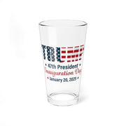 Commemorative Trump 47th President Inauguration Day January 20, 2025 Pint Glass - PatriotDepot.com