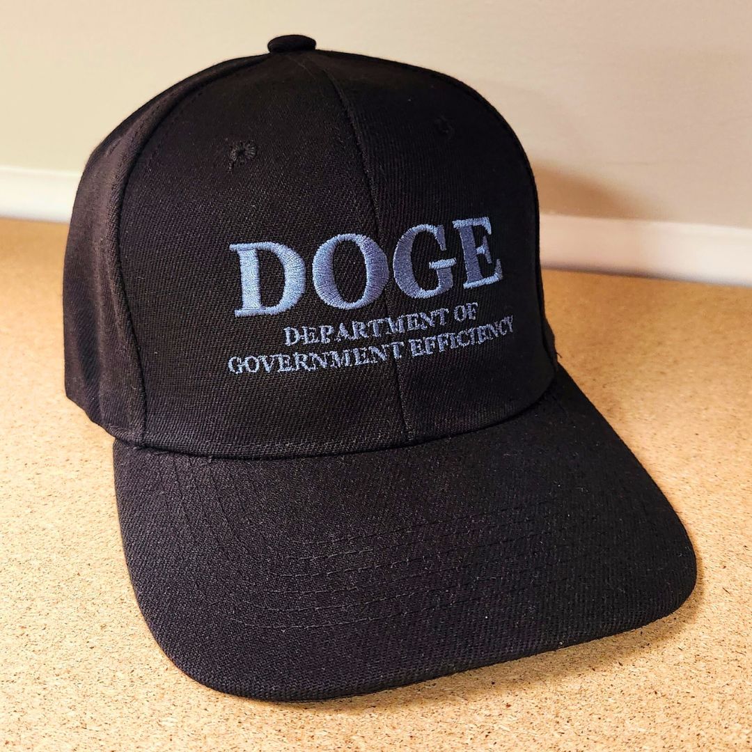 Dark DOGE Department of Government Effeciency Custom Embroidered Hat - PatriotDepot.com