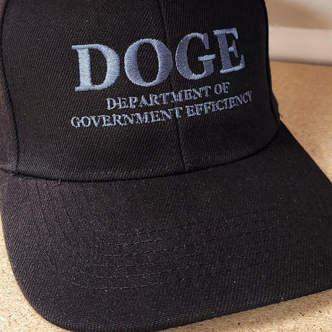 Dark DOGE Department of Government Effeciency Custom Embroidered Hat - PatriotDepot.com