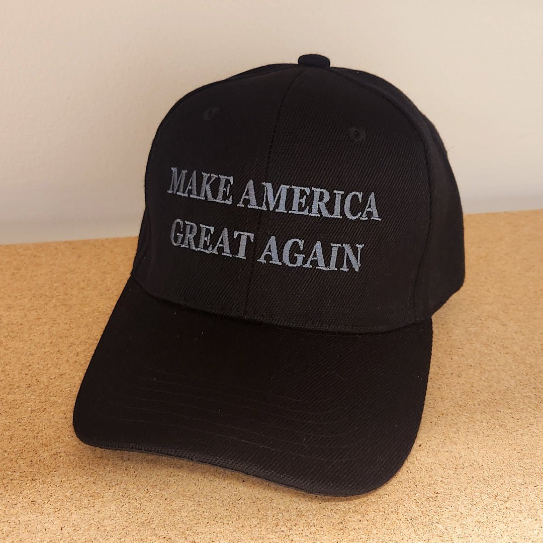 Dark "Make America Great Again" Custom Embroidered Hat - PatriotDepot.com