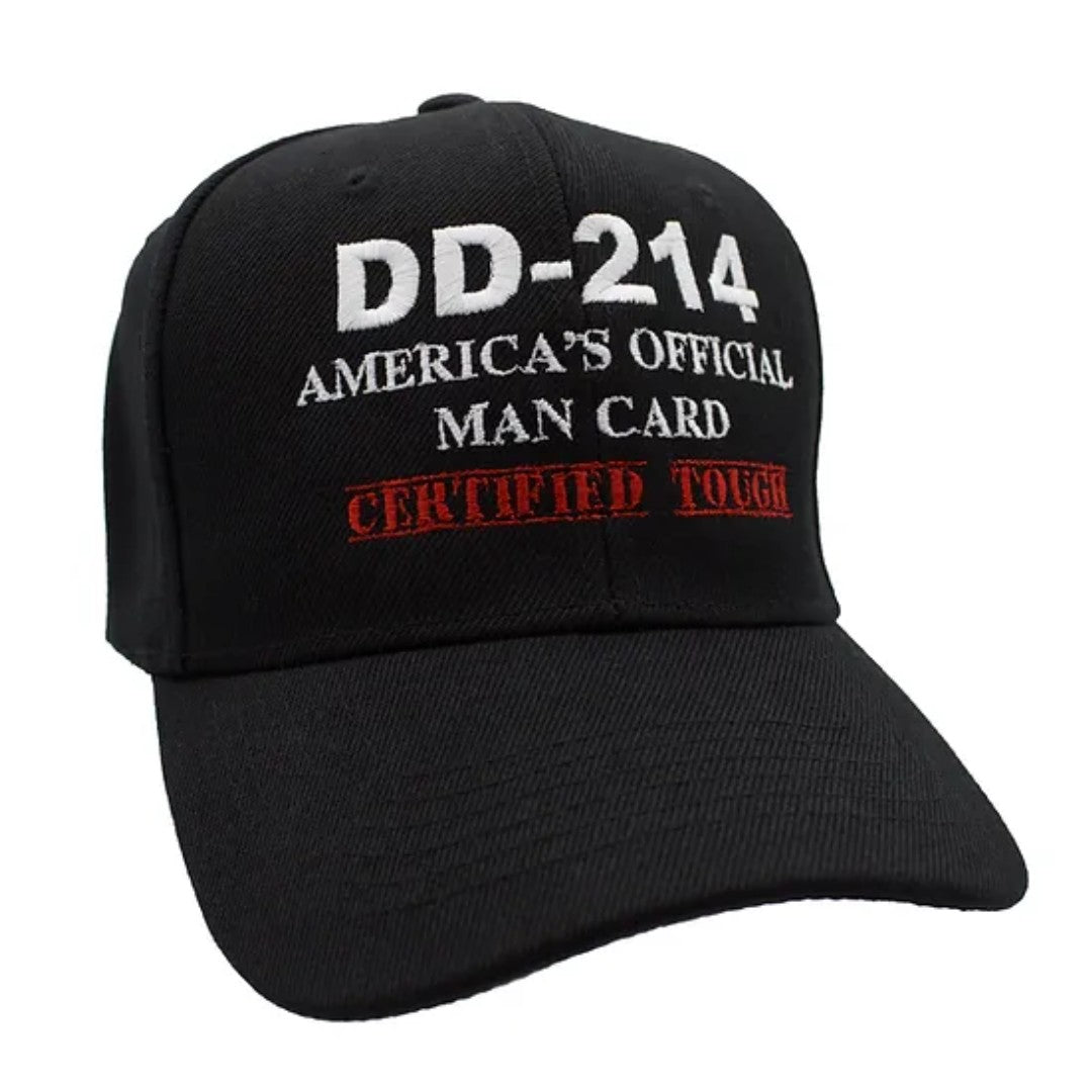 DD-214 America's Official Man Card Certified Tough Embroidered Hat ...