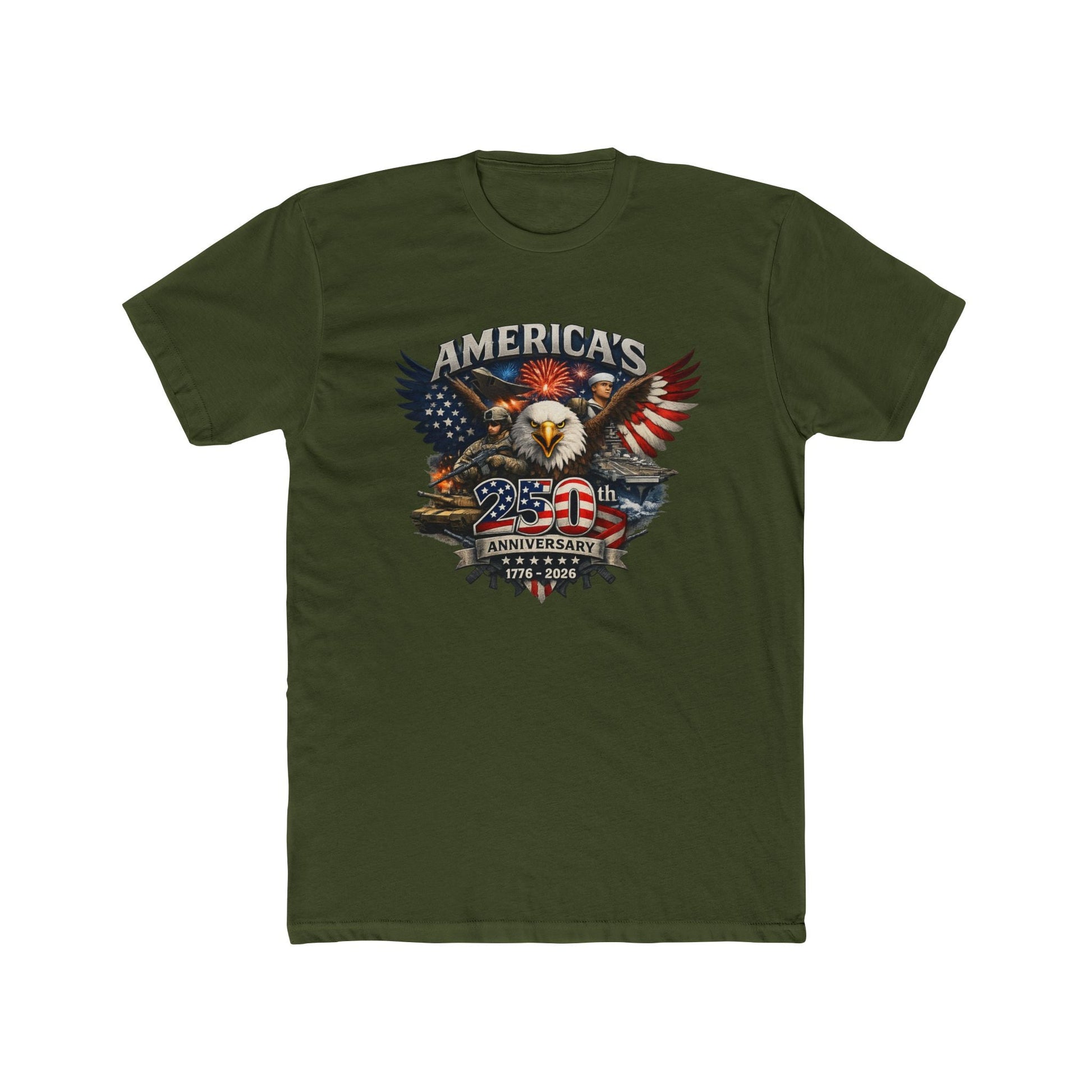 Defenders of Liberty | America’s 250th Anniversary 1776–2026 T-Shirt - PatriotDepot.com