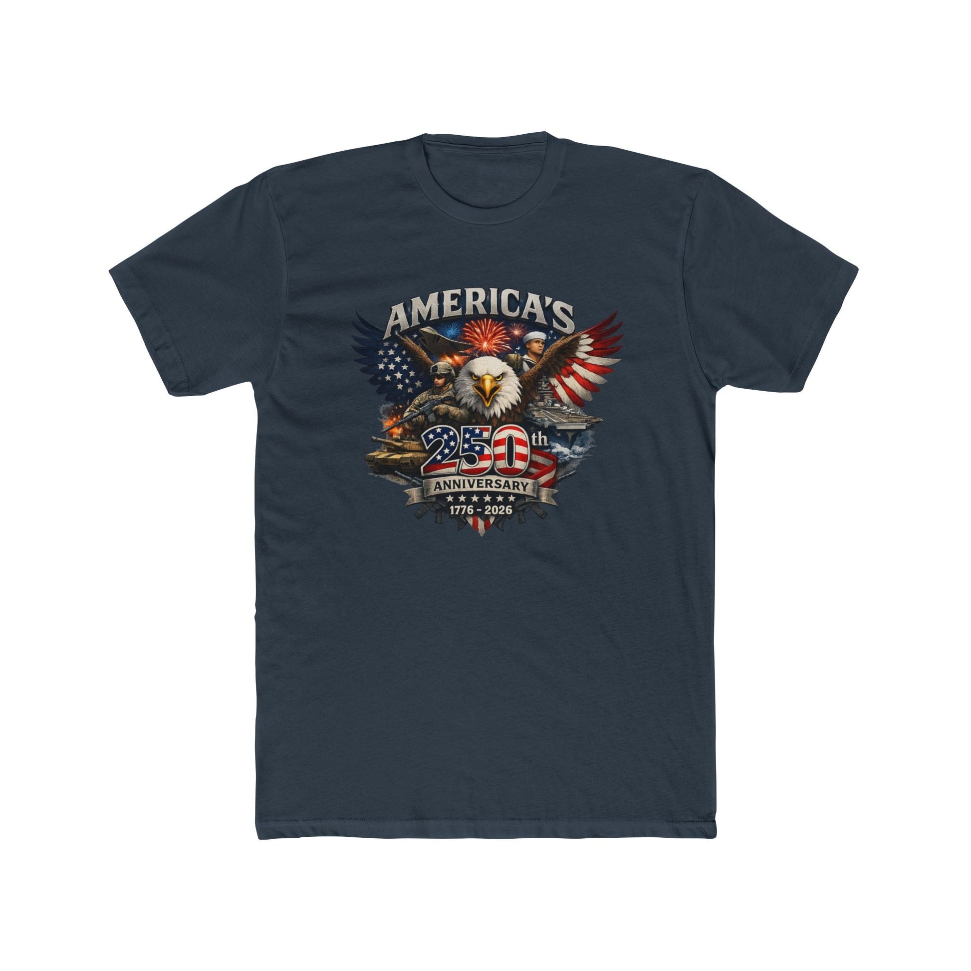 Defenders of Liberty | America’s 250th Anniversary 1776–2026 T-Shirt - PatriotDepot.com