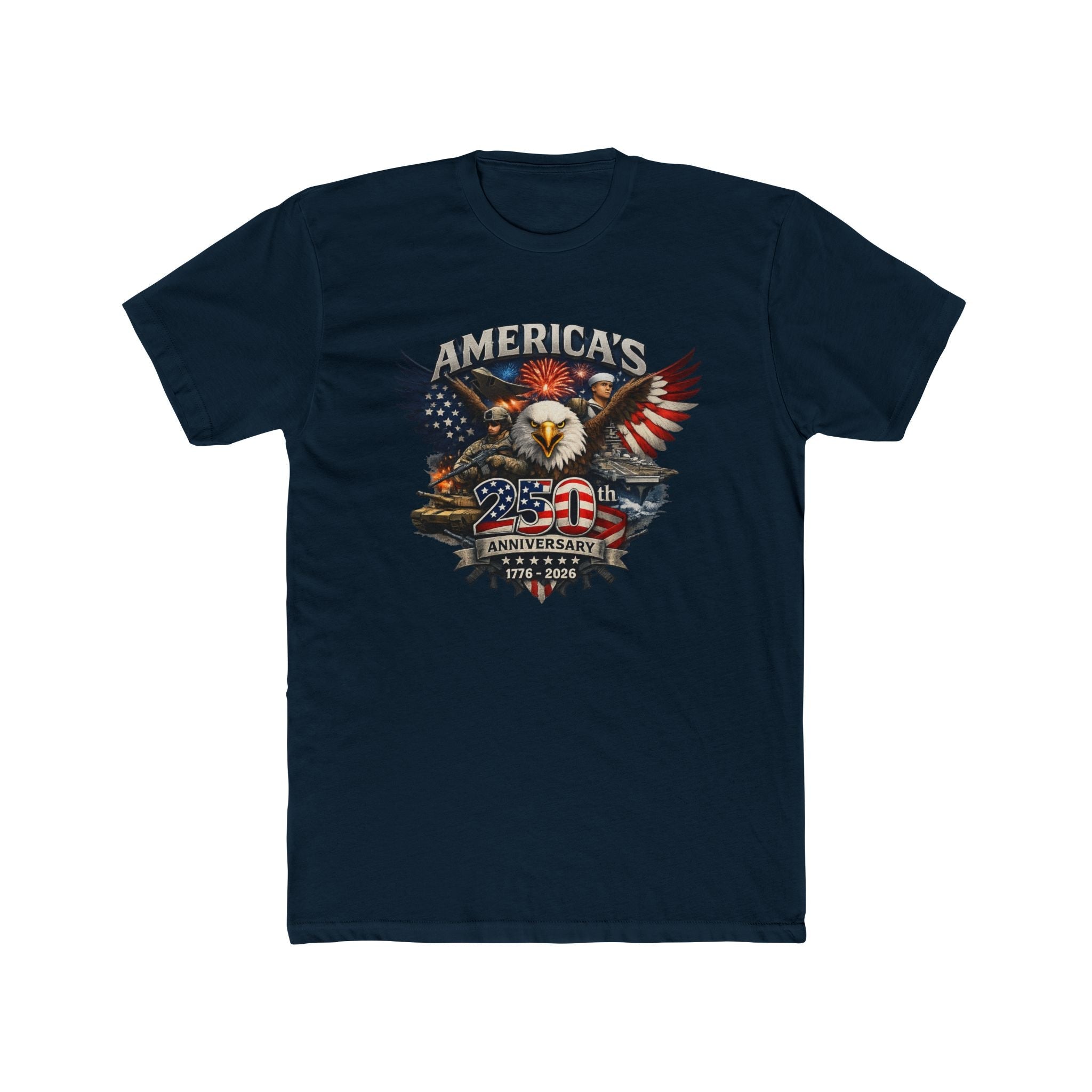 Defenders of Liberty | America’s 250th Anniversary 1776–2026 T-Shirt - PatriotDepot.com