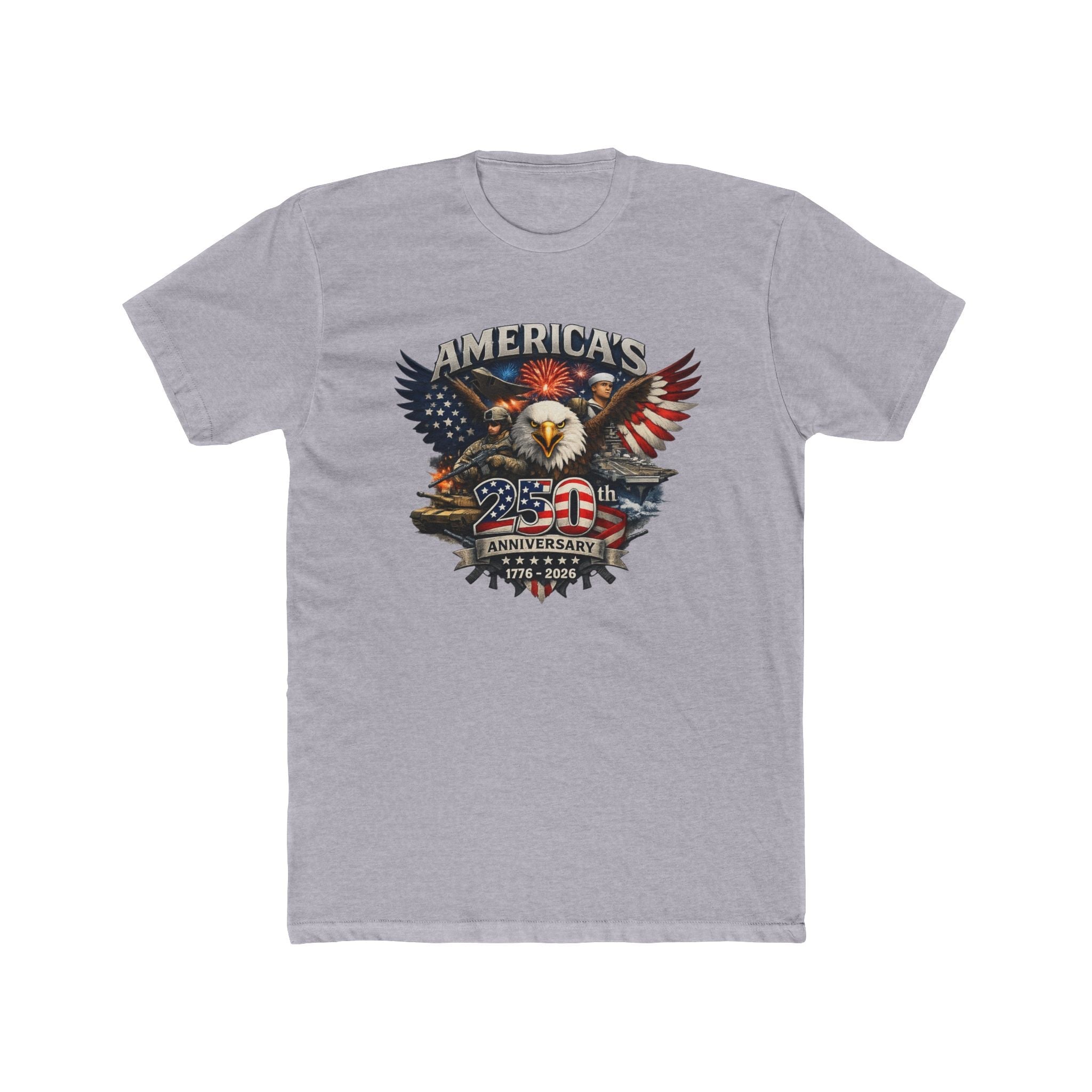 Defenders of Liberty | America’s 250th Anniversary 1776–2026 T-Shirt - PatriotDepot.com