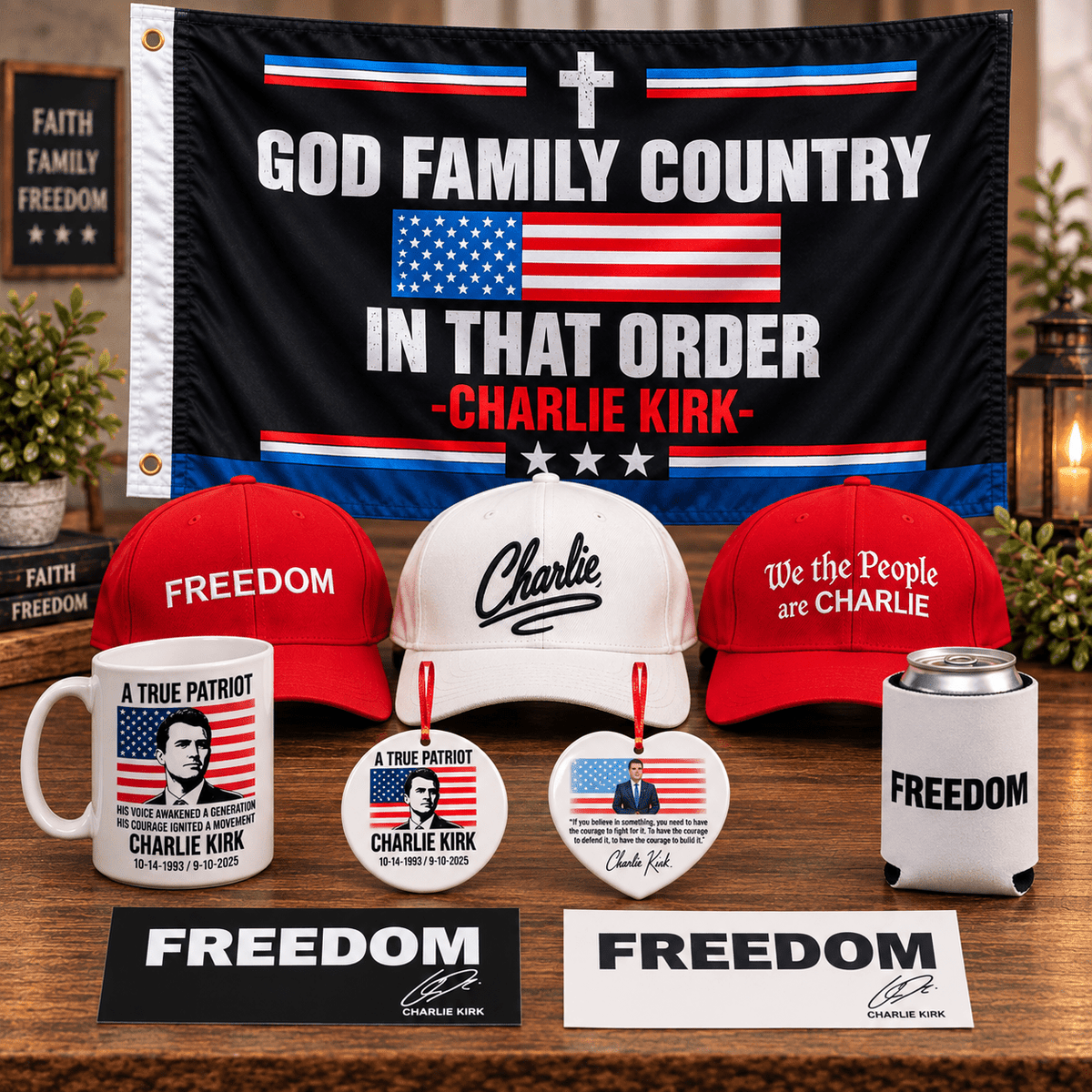 Deluxe Charlie Kirk Memorial Tribute Bundle - PatriotDepot.com