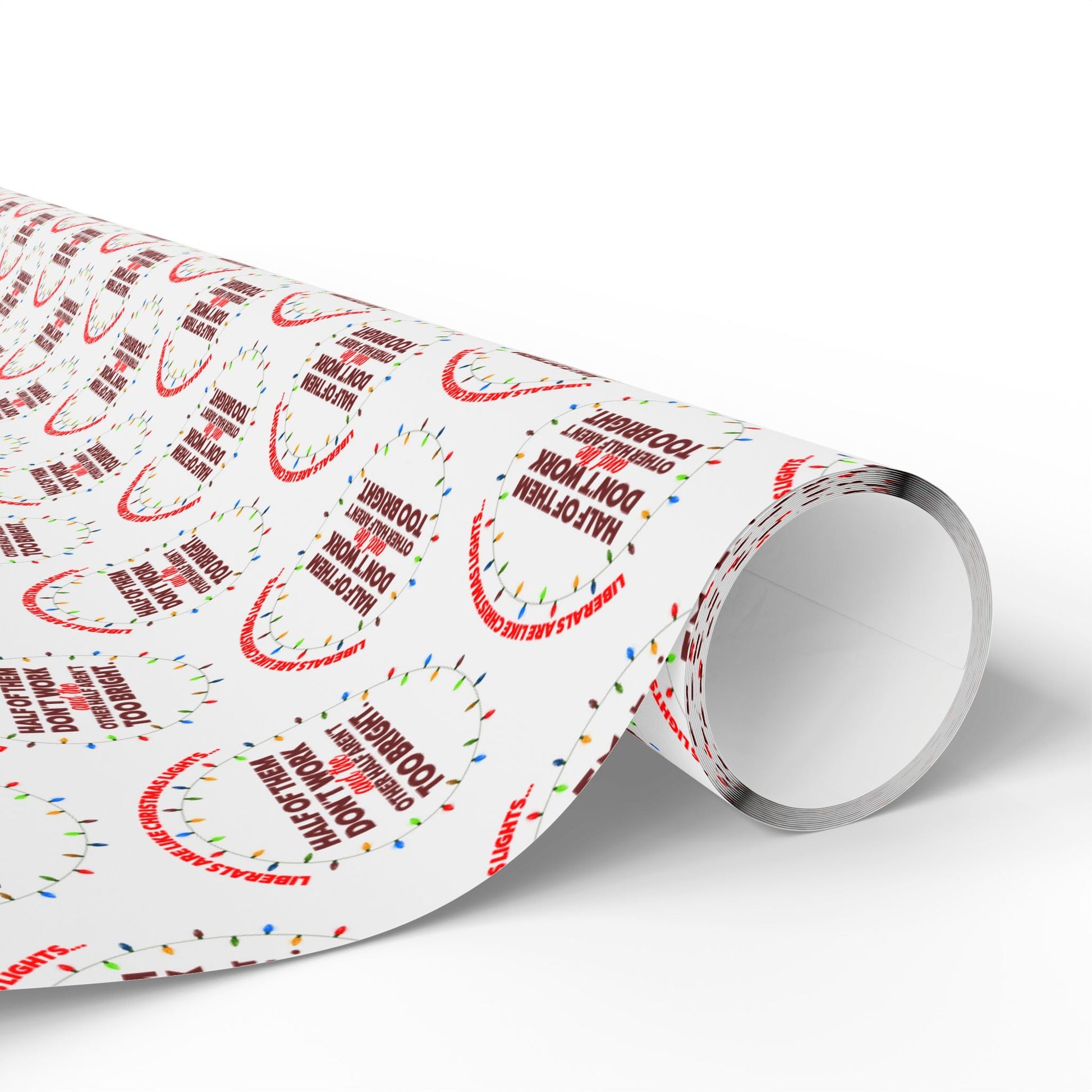 Democrats Are Like Christmas Lights Custom Wrapping Paper Roll - PatriotDepot.com