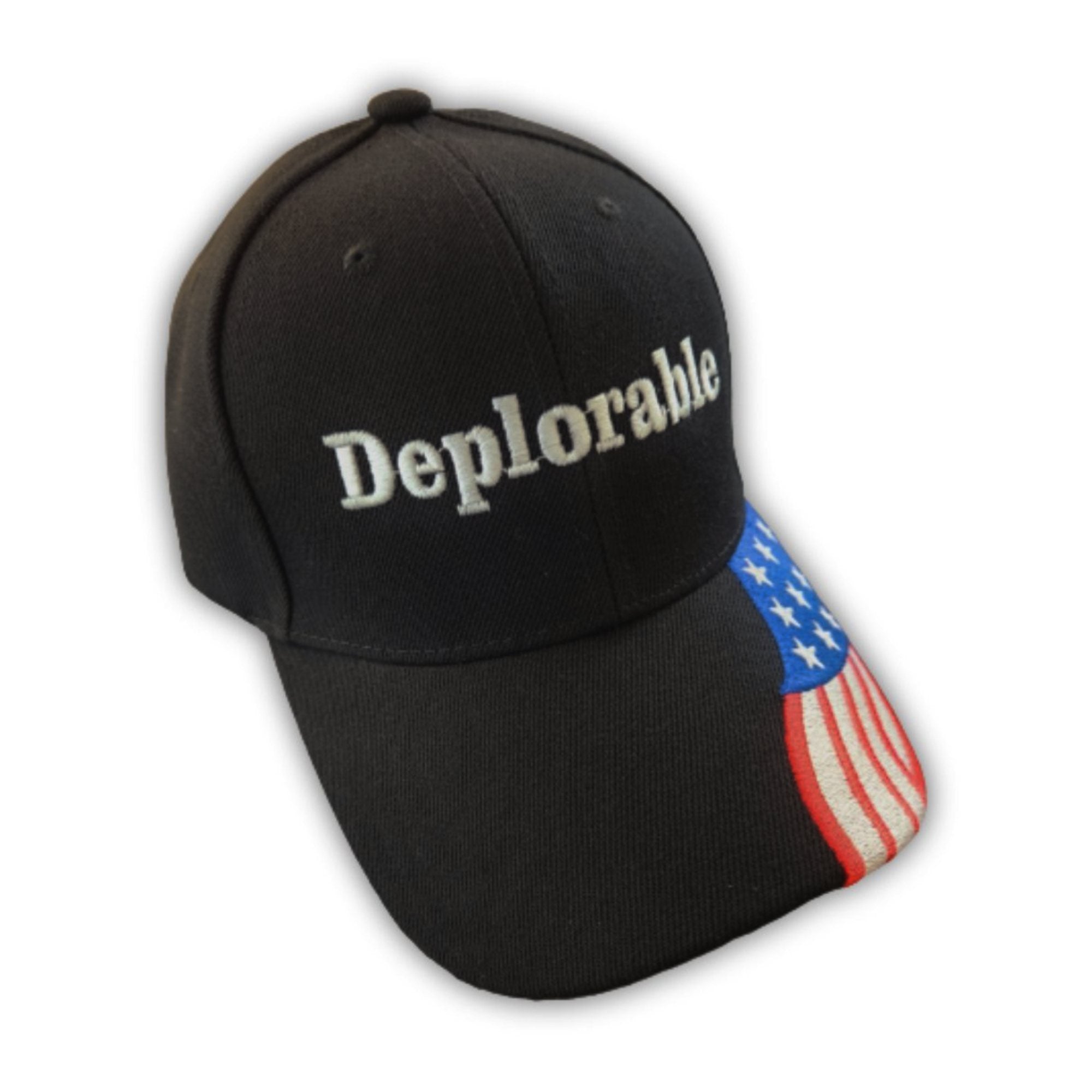 Deplorable Custom Embroidered Hat (with Flag Bill) - PatriotDepot.com