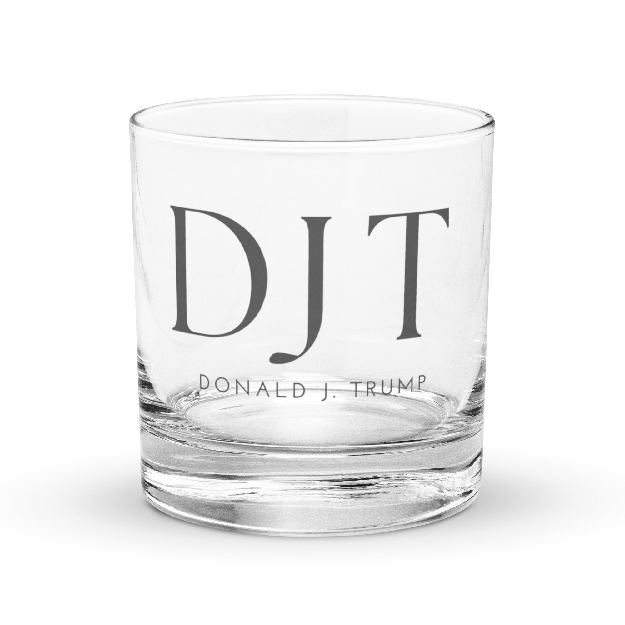DJT Donald J Trump Rocks Glass - PatriotDepot.com