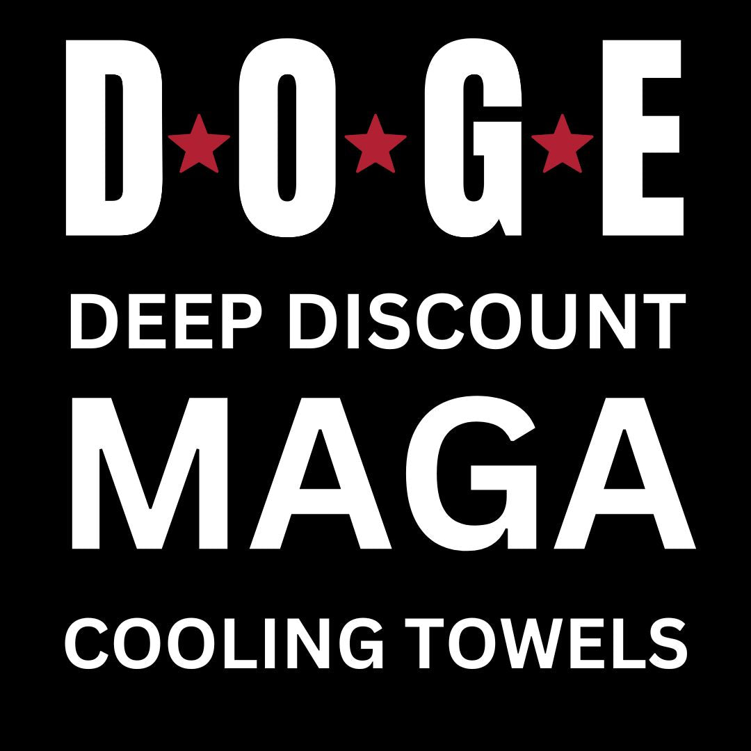DOGE Deep Discount MAGA Cooling Towel (12 Pack Bundle) - PatriotDepot.com