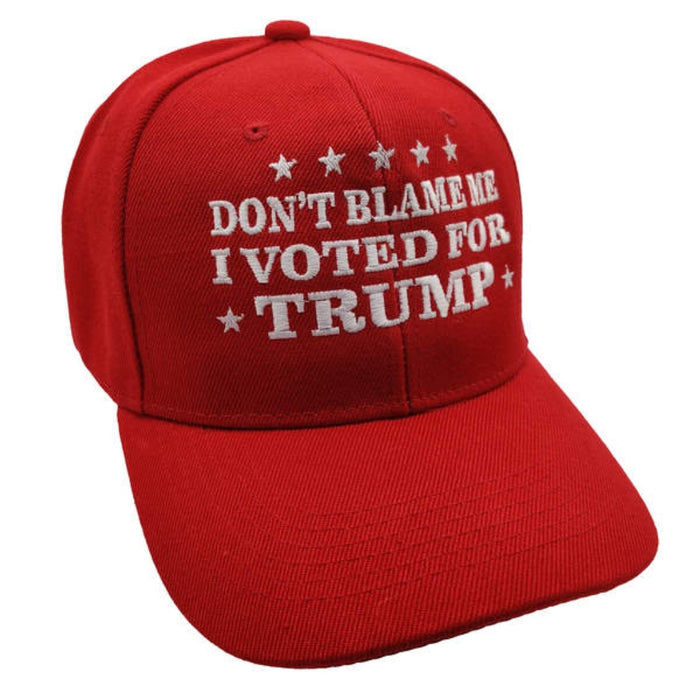 Don't Blame Me I Voted For Trump Embroidered Hat (Red)