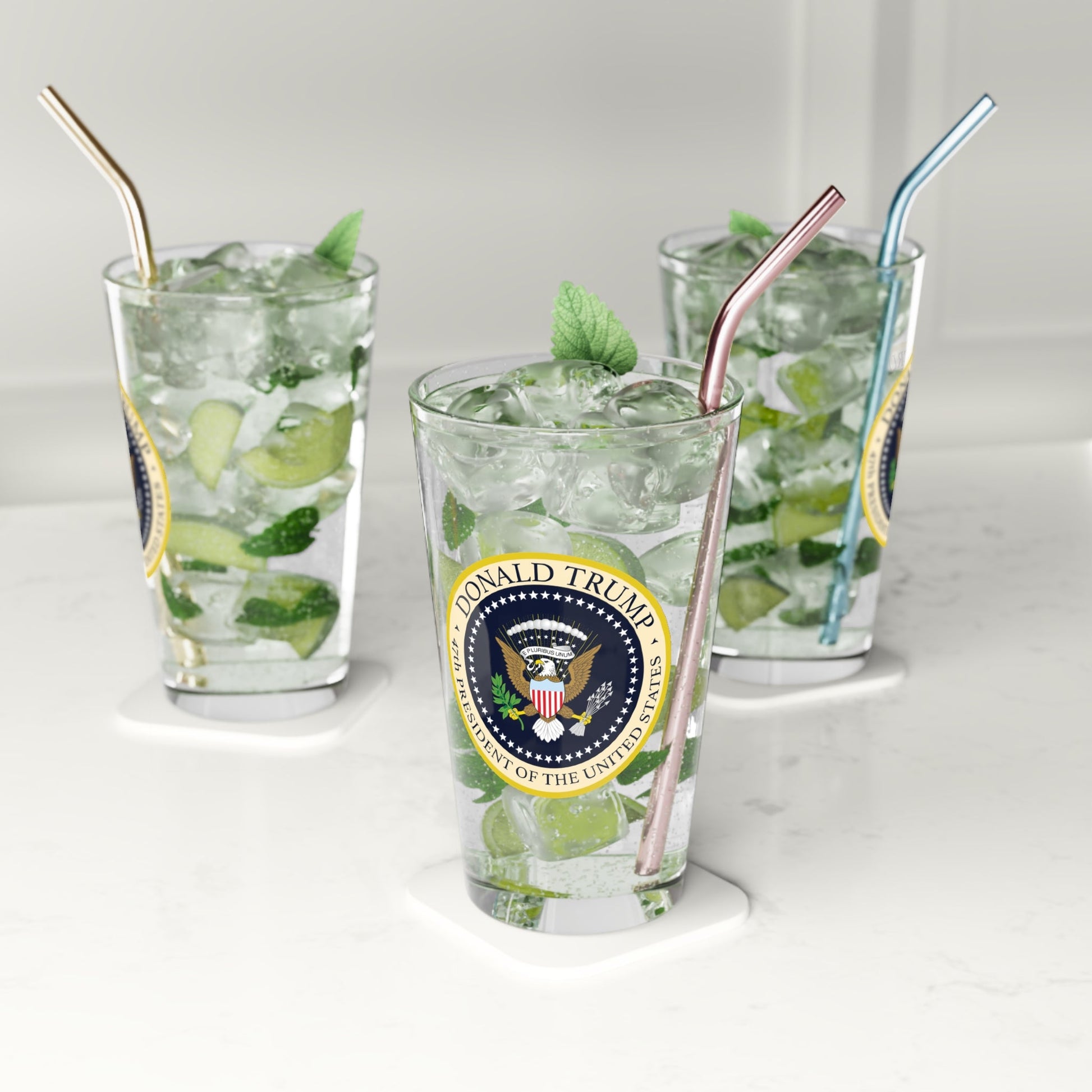 Donald Trump 47th President of the United States Pint Glass - PatriotDepot.com