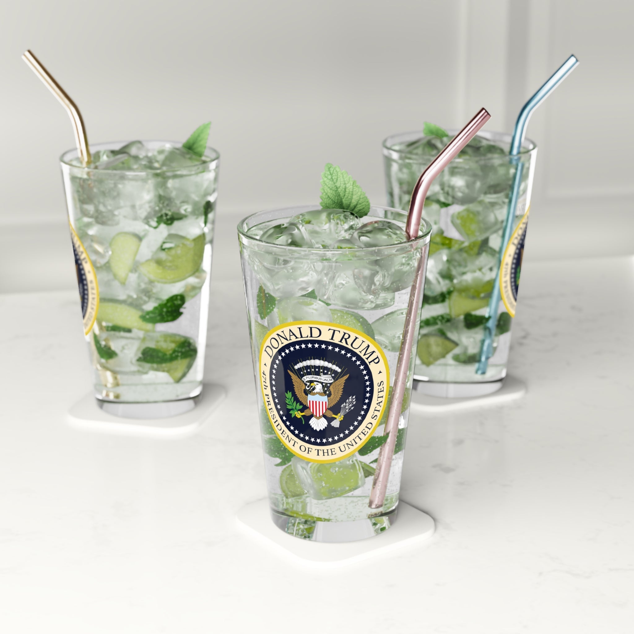 Donald Trump 47th President of the United States Pint Glass - PatriotDepot.com