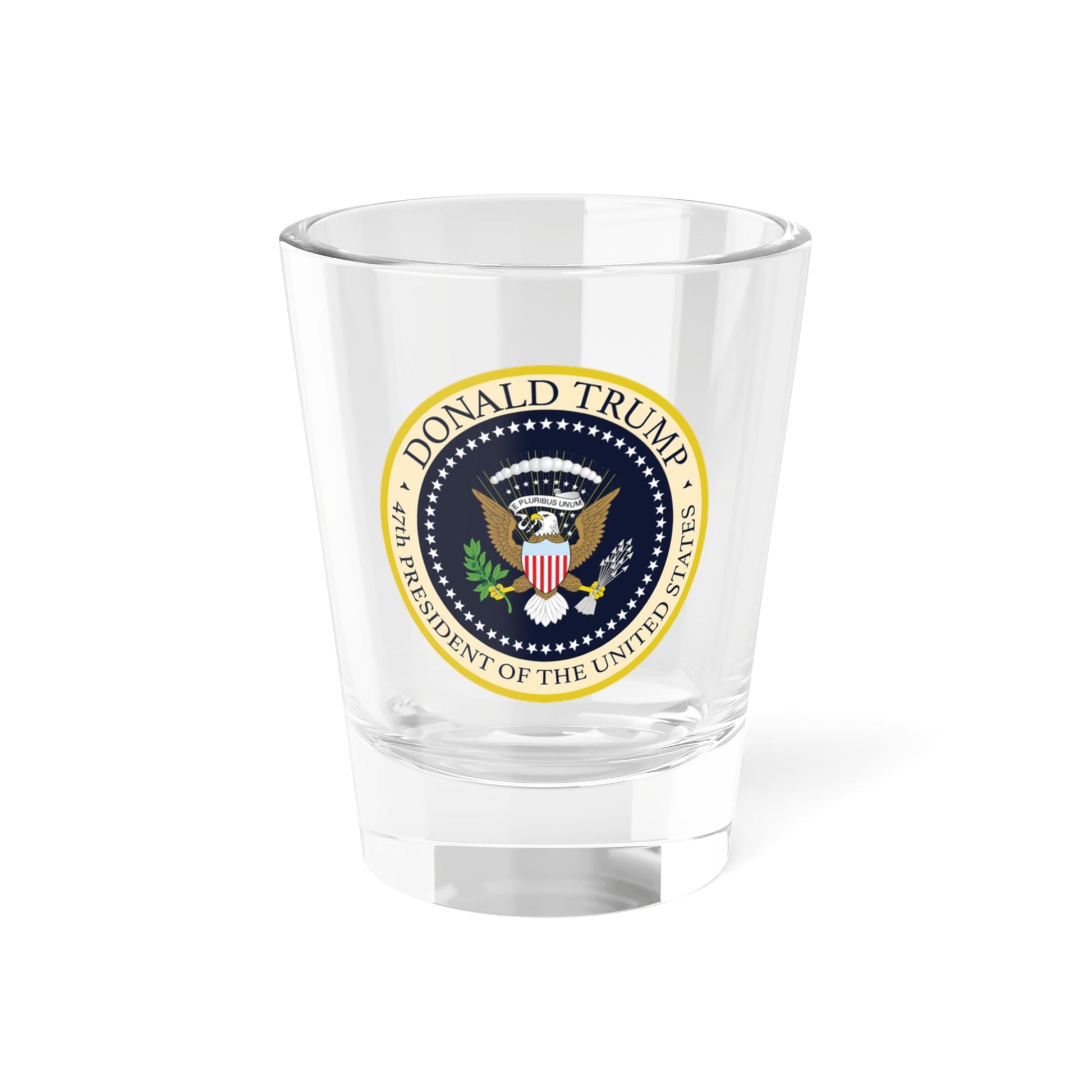 Donald Trump 47th President of the United States Shot Glass - PatriotDepot.com