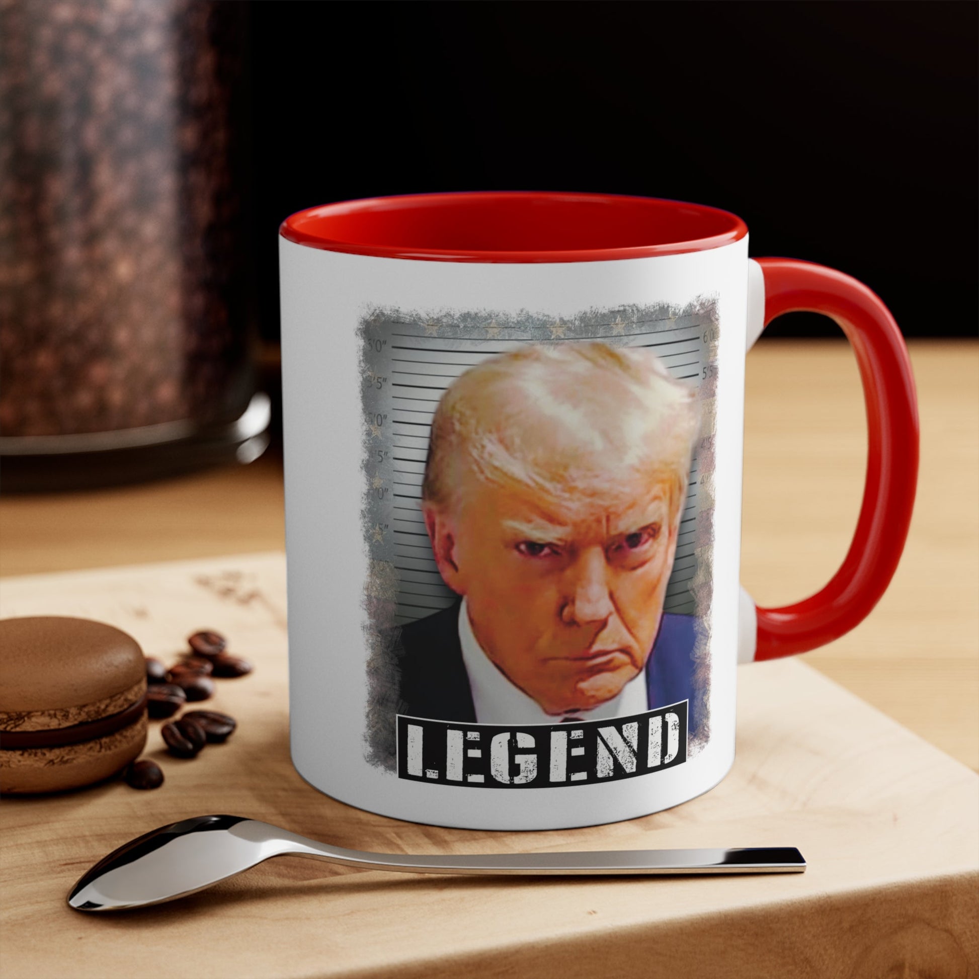 Donald Trump Mugshot Legend Mug (2 Sizes, 3 Colors) - PatriotDepot.com
