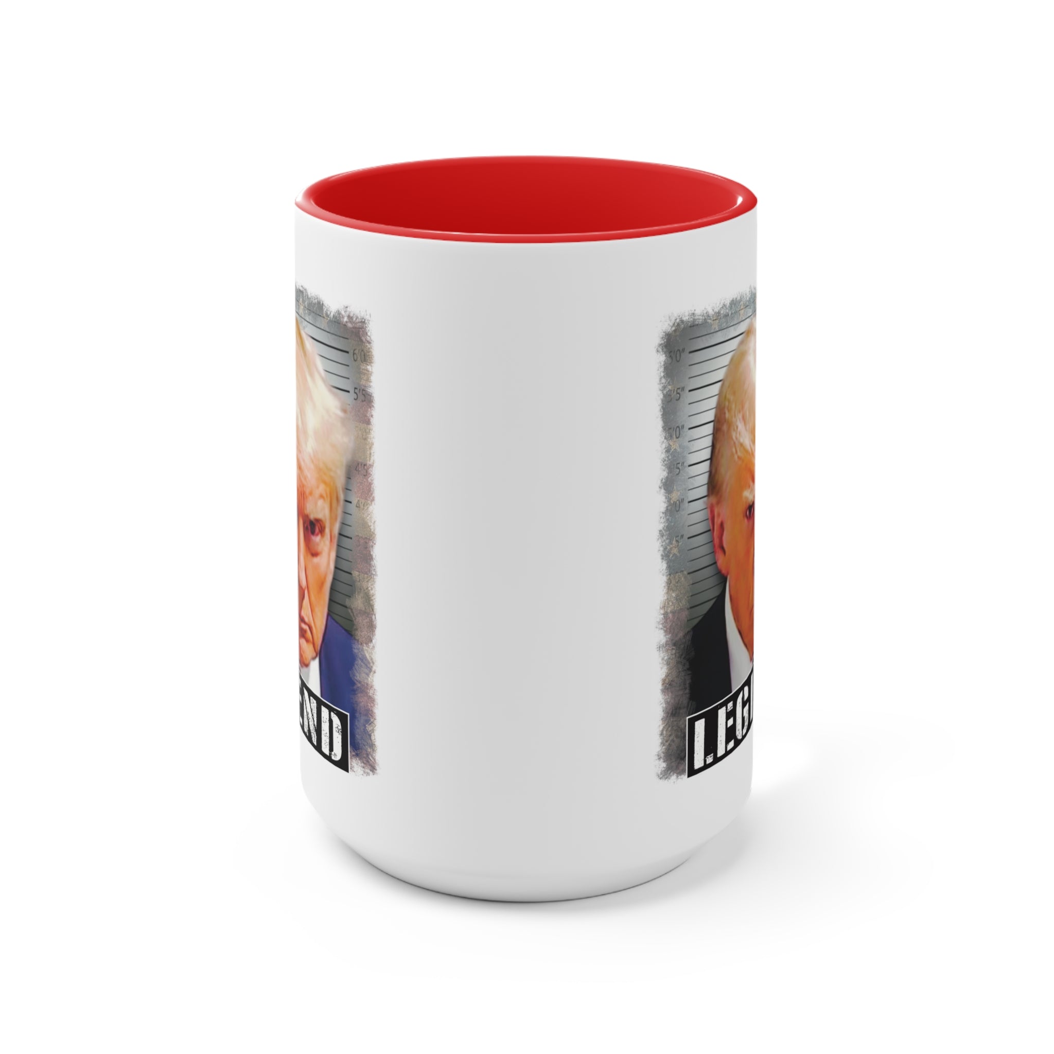 Donald Trump Mugshot Legend Mug (2 Sizes, 3 Colors) - PatriotDepot.com