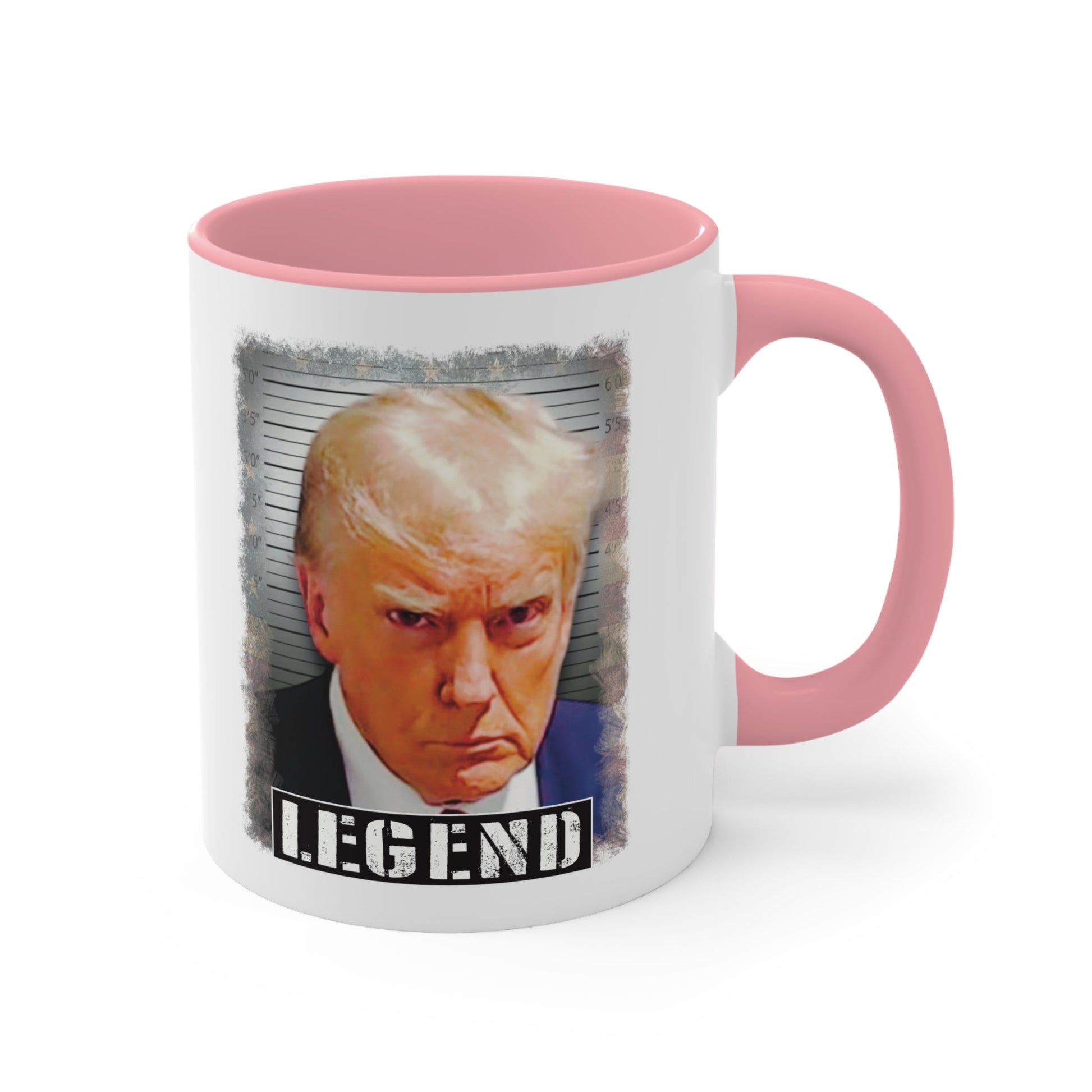 Donald Trump Mugshot Legend Mug (2 Sizes, 3 Colors) - PatriotDepot.com