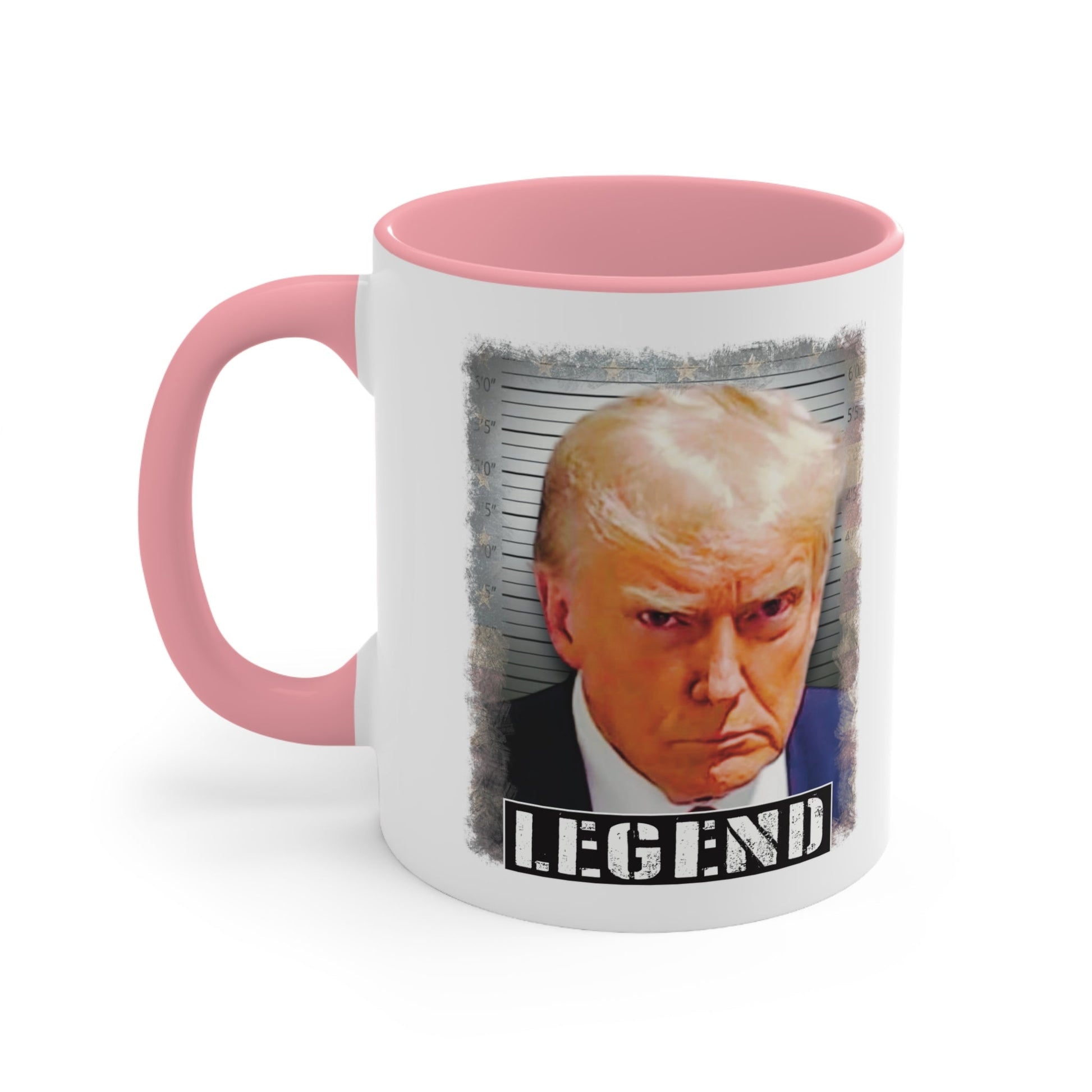 Donald Trump Mugshot Legend Mug (2 Sizes, 3 Colors) - PatriotDepot.com