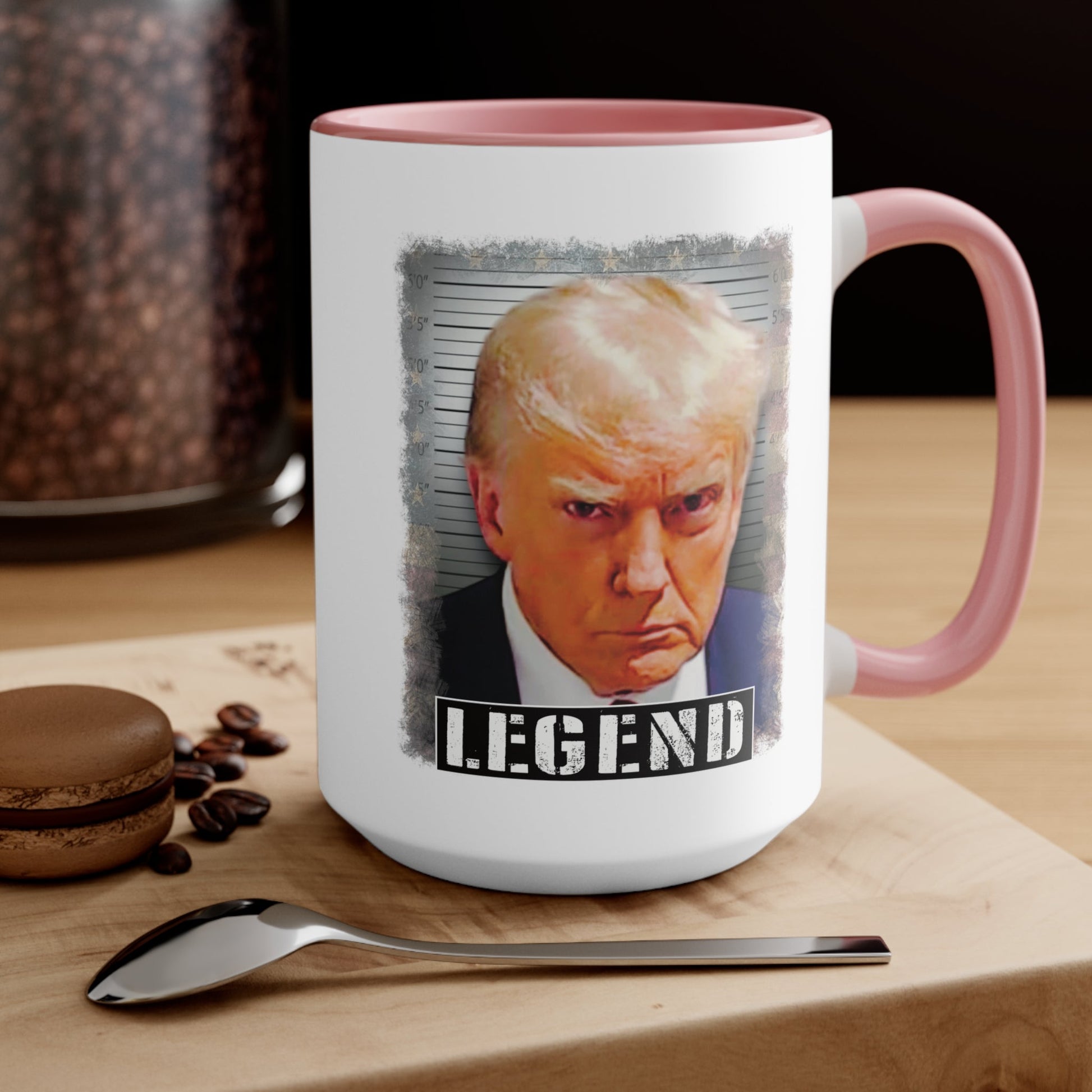 Donald Trump Mugshot Legend Mug (2 Sizes, 3 Colors) - PatriotDepot.com