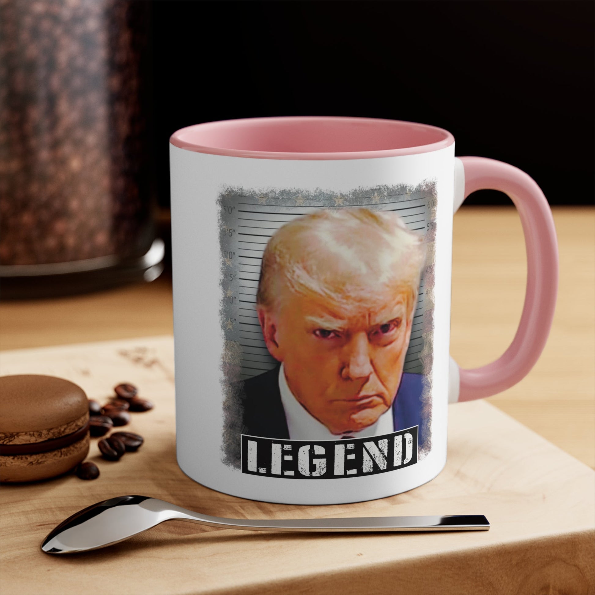 Donald Trump Mugshot Legend Mug (2 Sizes, 3 Colors) - PatriotDepot.com