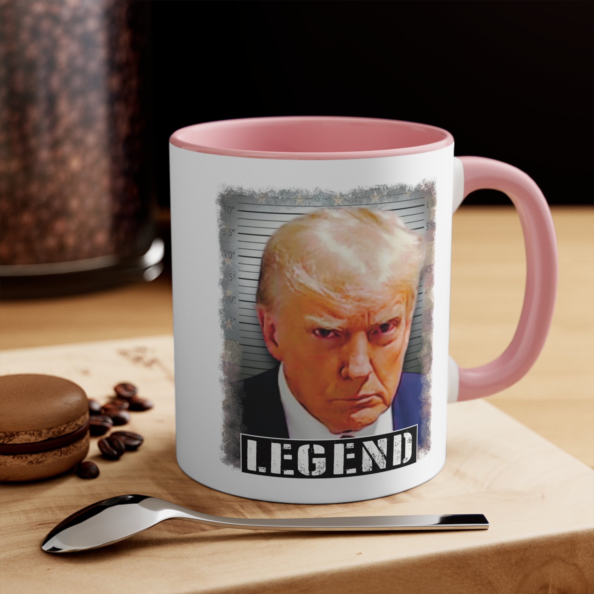 Donald Trump Mugshot Legend Mug (2 Sizes, 3 Colors) - PatriotDepot.com