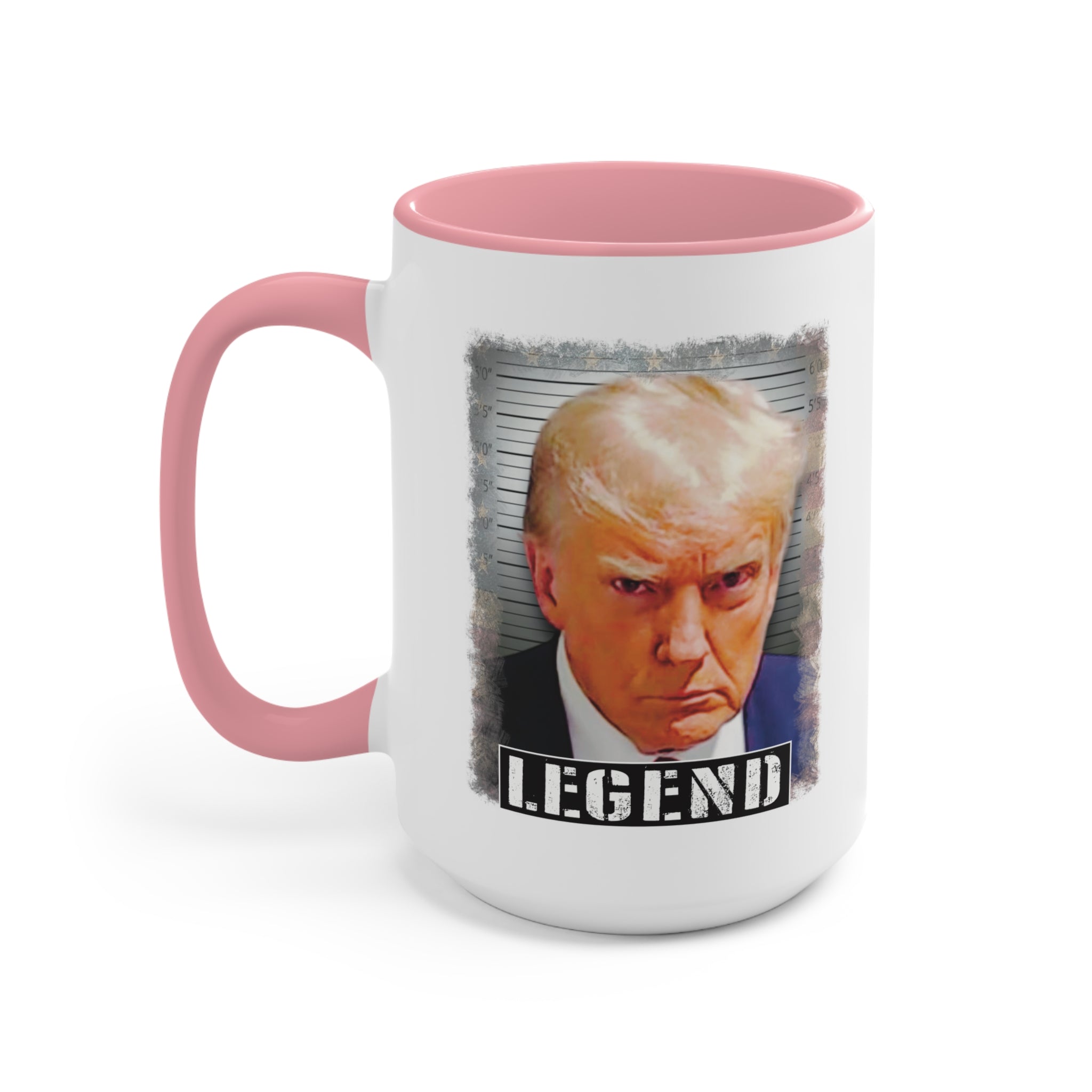 Donald Trump Mugshot Legend Mug (2 Sizes, 3 Colors) - PatriotDepot.com