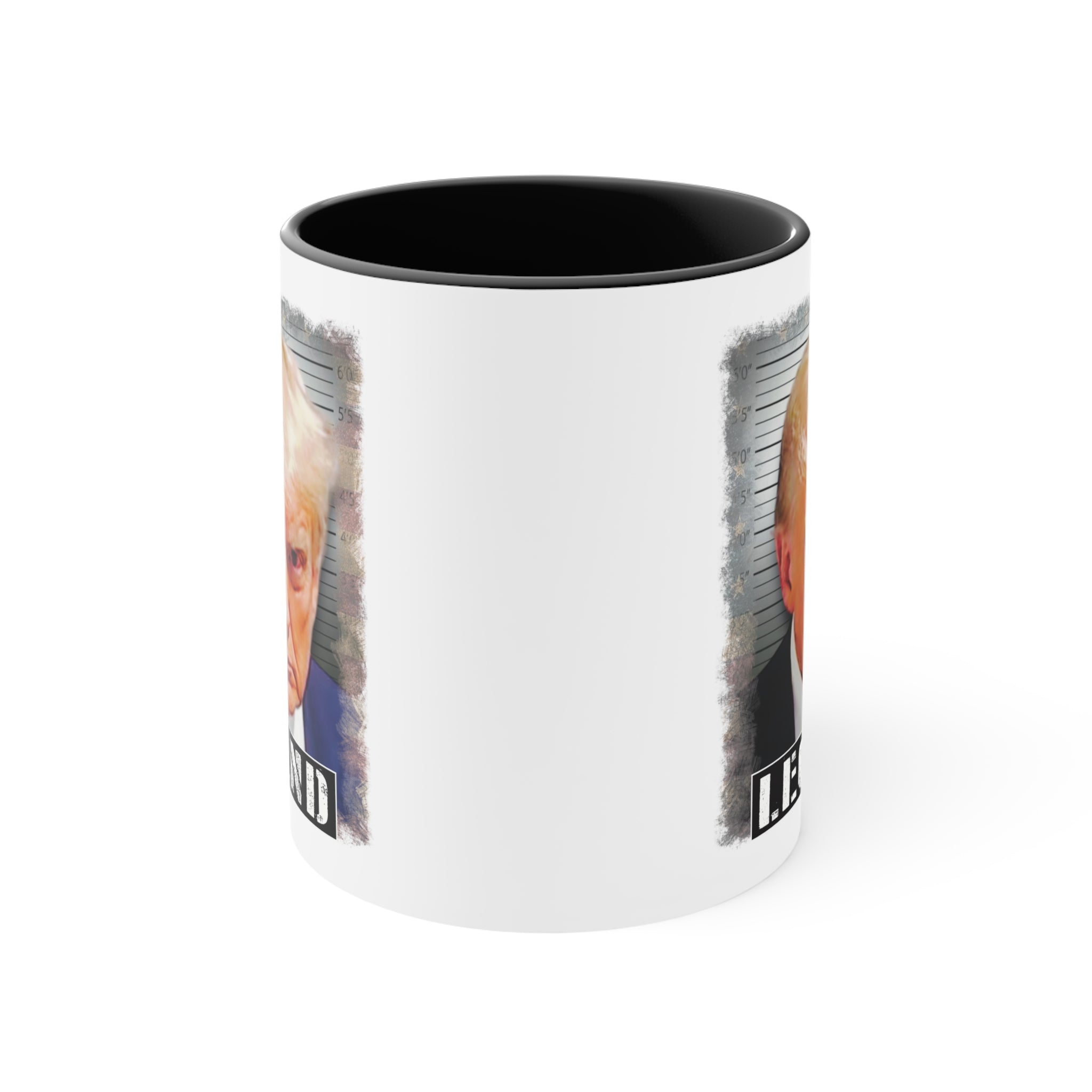 Donald Trump Mugshot Legend Mug (2 Sizes, 3 Colors) - PatriotDepot.com