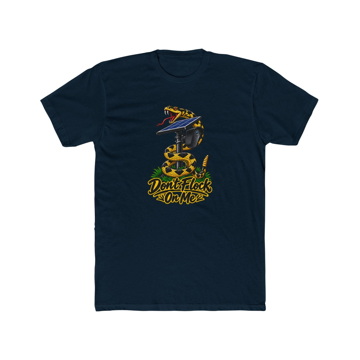 Don't Flock On Me Gadsden T-Shirt | Patriotic Rattlesnake Graphic Tee | 2A Statement Shirt - PatriotDepot.com