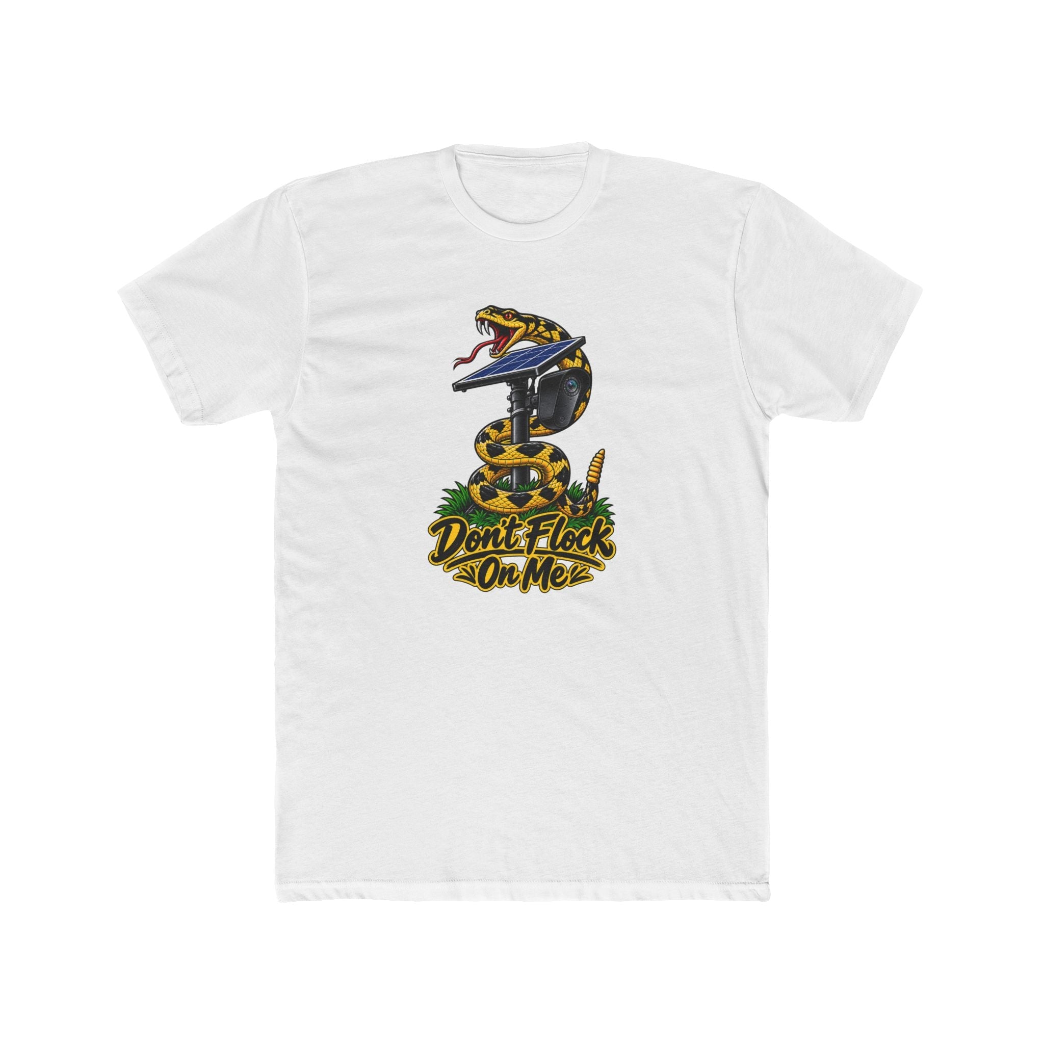 Don't Flock On Me Gadsden T-Shirt | Patriotic Rattlesnake Graphic Tee | 2A Statement Shirt - PatriotDepot.com