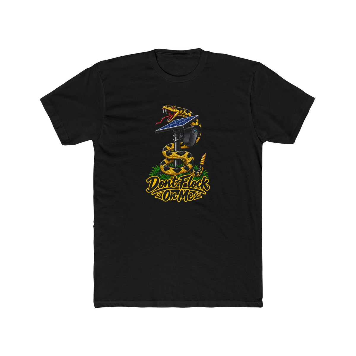Don't Flock On Me Gadsden T-Shirt | Patriotic Rattlesnake Graphic Tee | 2A Statement Shirt - PatriotDepot.com