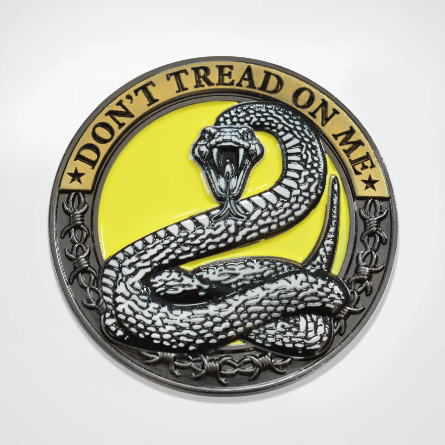 Don’t Tread on Me – Founders Resolve Antique Challenge Coin (1776 Edition) - PatriotDepot.com